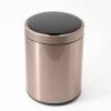 Kuber Industries Sensor Dustbin | Round Sensor Dustbin | Touchless Trash Can | Smart Dustbin for Bedroom-Office-Living Room | Automatic Garbage Can | HN-ZY-RG-9L | Rose Gold