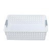 Kuber Industries Set of 1 Large Hollow Storage Basket|Kitchen &amp; Home Organizer For Wardrobe|Tray For Toys, Fruits, Books (White)