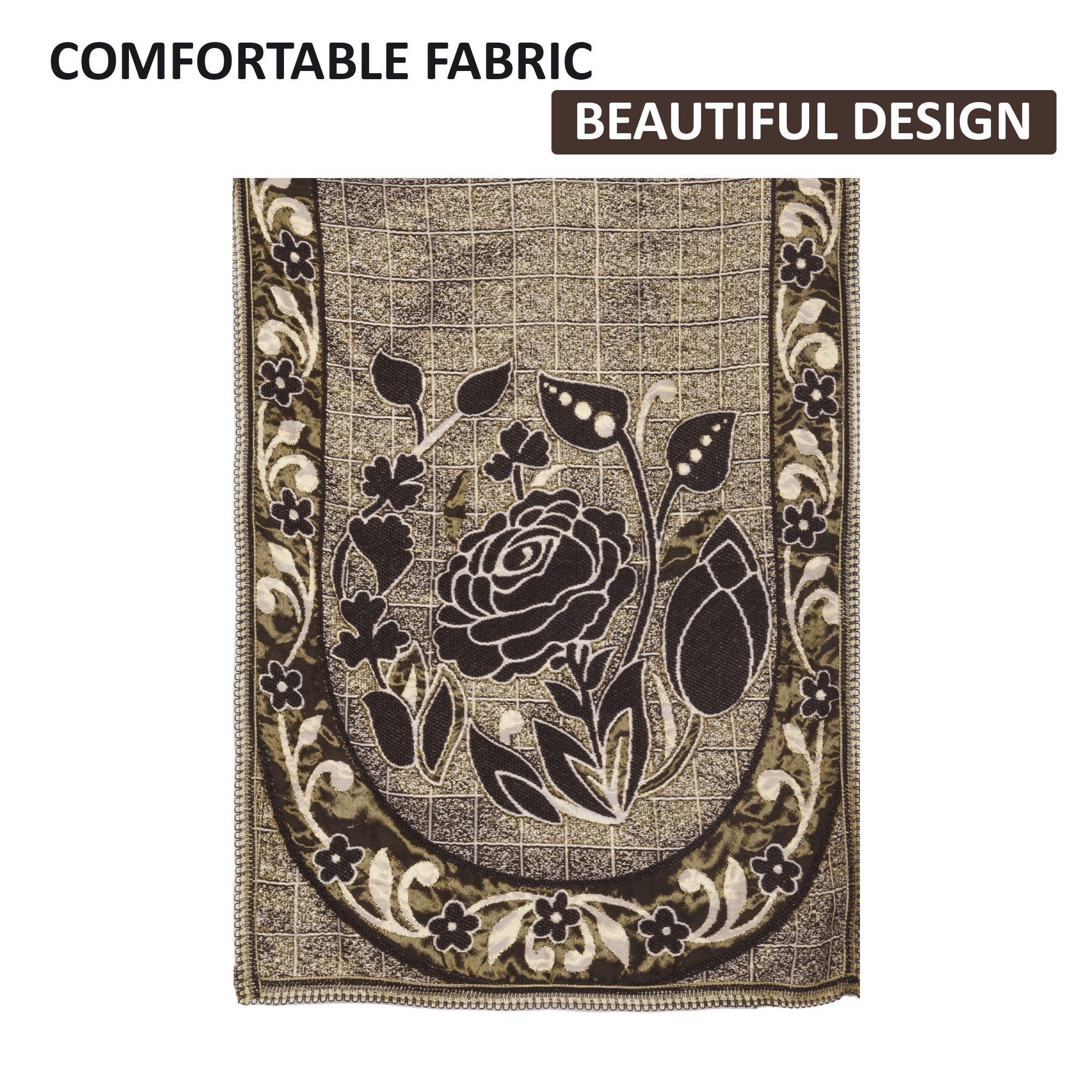 Kuber Industries Set of 10 5 seater sofa cover for Living Room  Durable  Stylish Sofa Slipcover Protector for Home Living Room  Office  Rose -Green  Brown