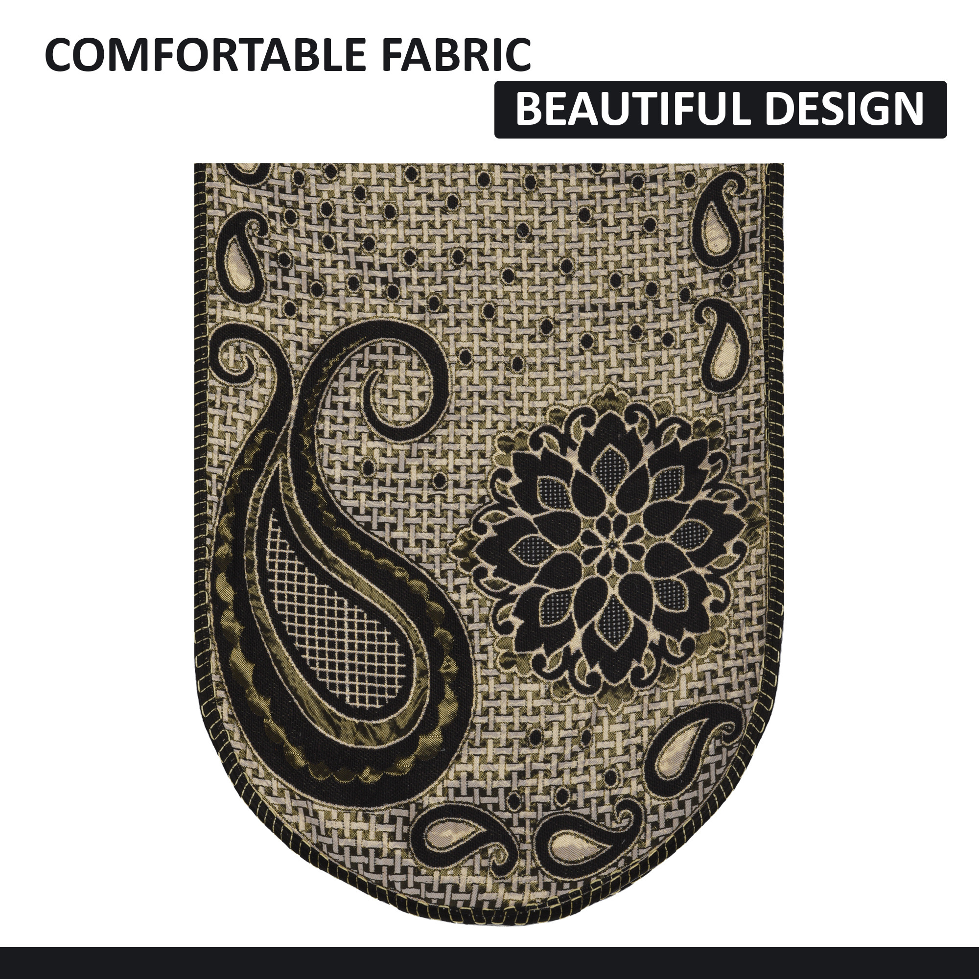 Kuber Industries Set of 10 5 seater sofa cover for Living Room  Durable  Stylish Sofa Slipcover Protector for Home Living Room  Office  Carry Flower -Brown