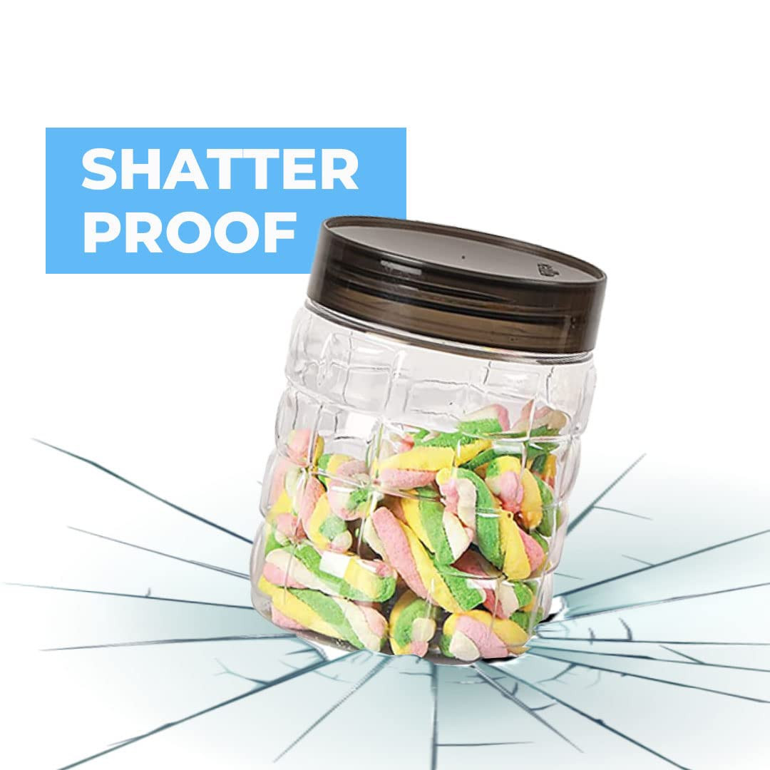 Kuber Industries Set of 12 Plastic Container Set | 1000ml, 500ml, 200ml I PET, Food Grade Plastic, 100% BPA Free | Airtight Container Set for Kitchen Storage |Small to Large, Transparent