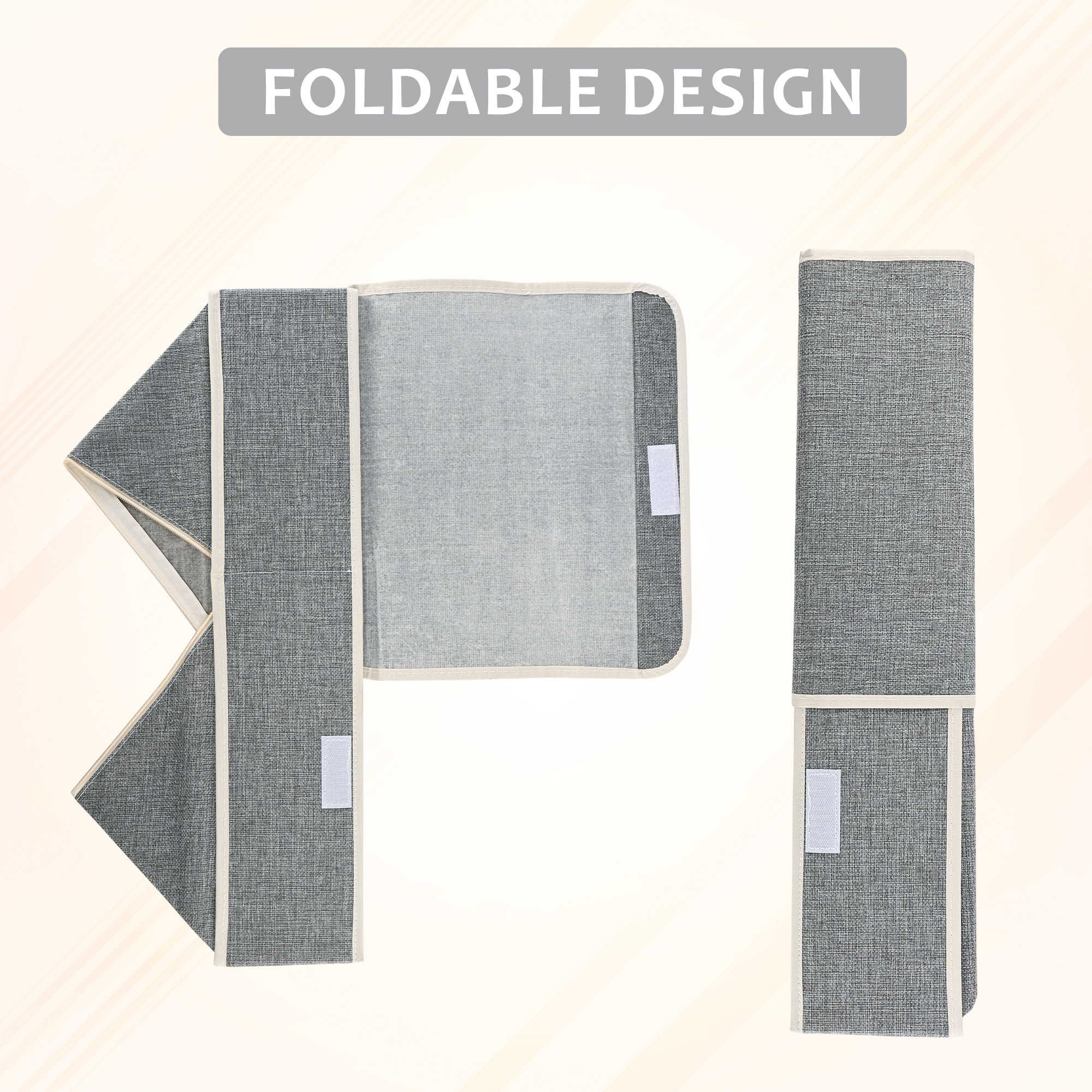 Kuber Industries Set of 2 Foldable Multicompartment Socks Organizer for Wardrobe  Cloth Organizer for Storage  Tie Socks  Underwear Organisers Storage Box for Closet  LJ-17-GRY  Grey