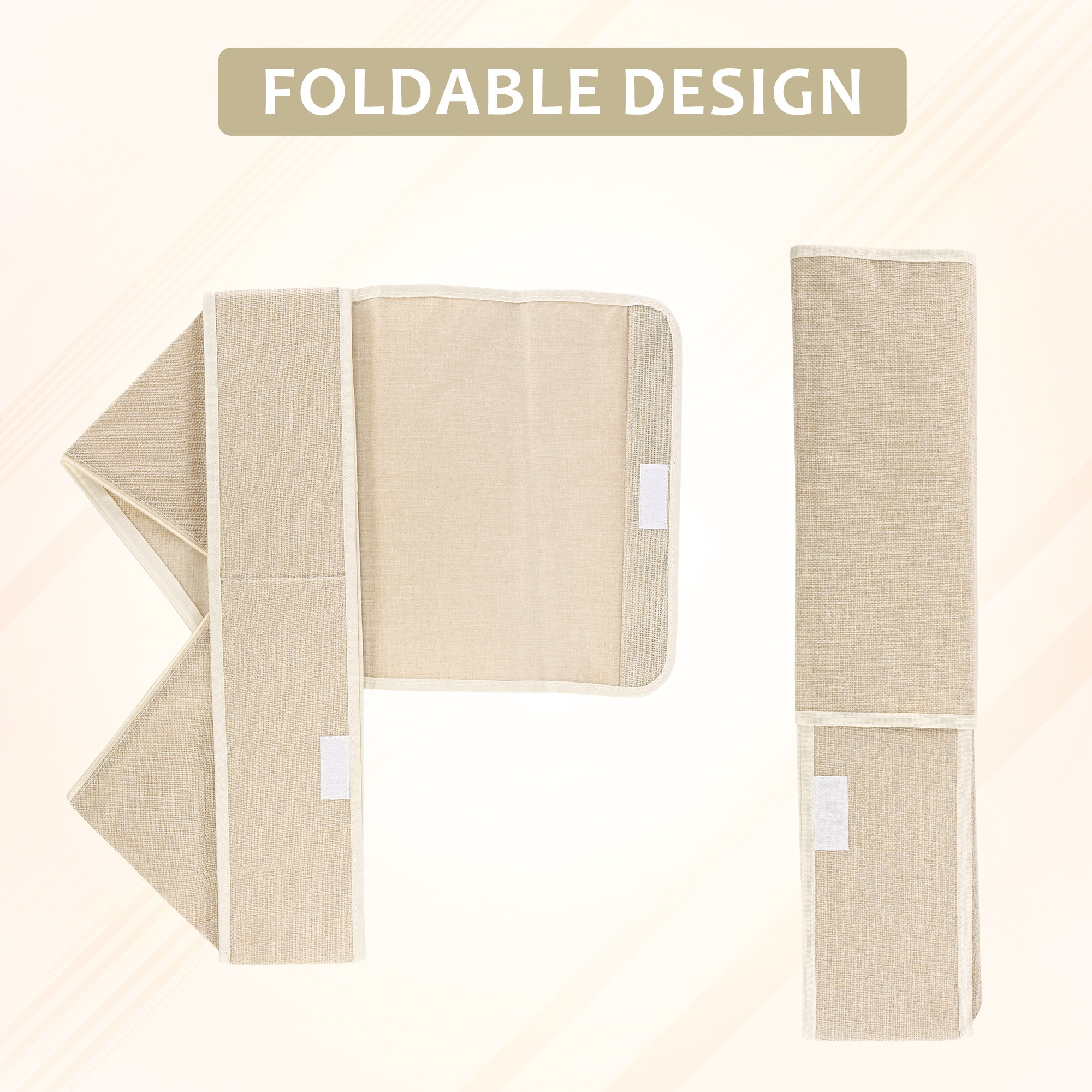 Kuber Industries Set of 2 Foldable Multicompartment Socks Organizer for Wardrobe  Cloth Organizer for Storage  Tie Socks  Underwear Organisers Storage Box for Closet  LJ-17-BG  Beige