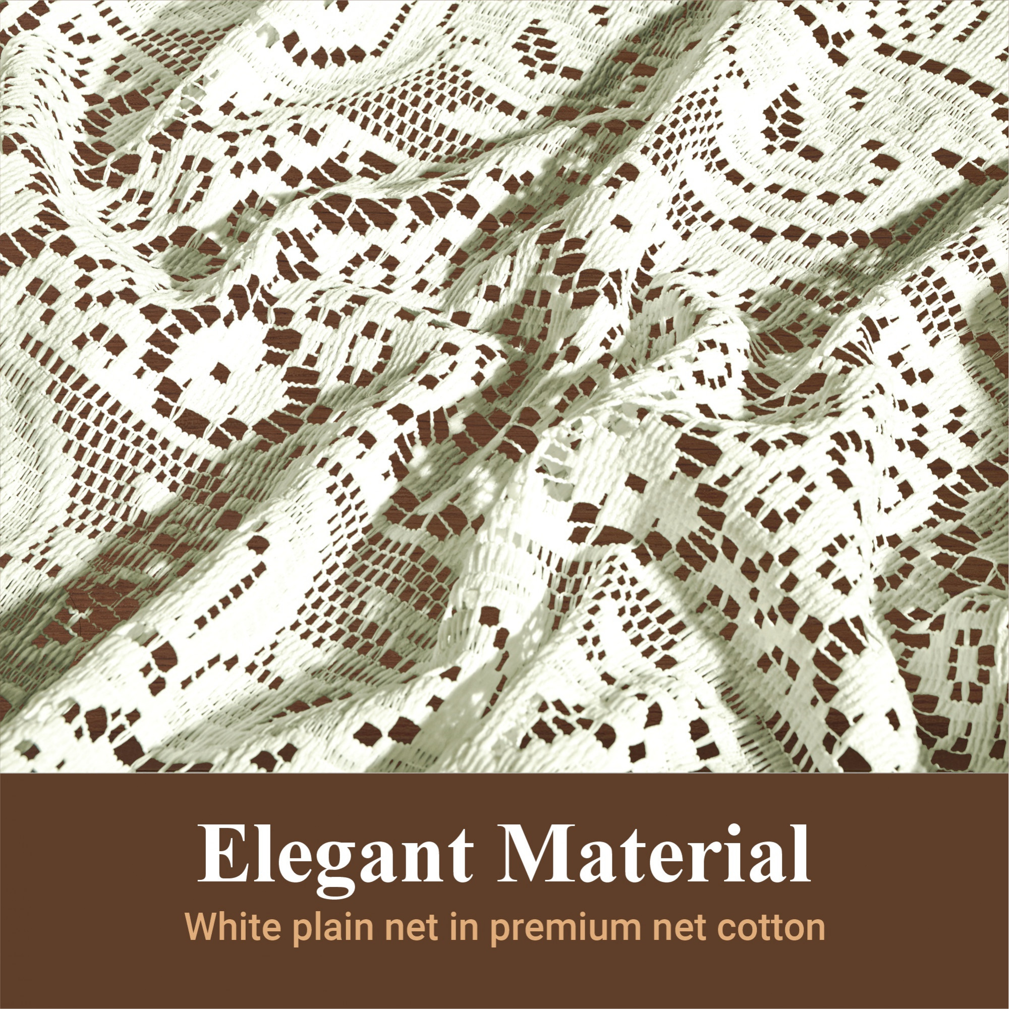 Kuber Industries Set of 2 Pcs Net Cotton Soft Table Runner for 6 Seater Dining Table and 4 Seater Center  Home Decoration Items For LivingRoomandDining  Cream Plain Net Vintage