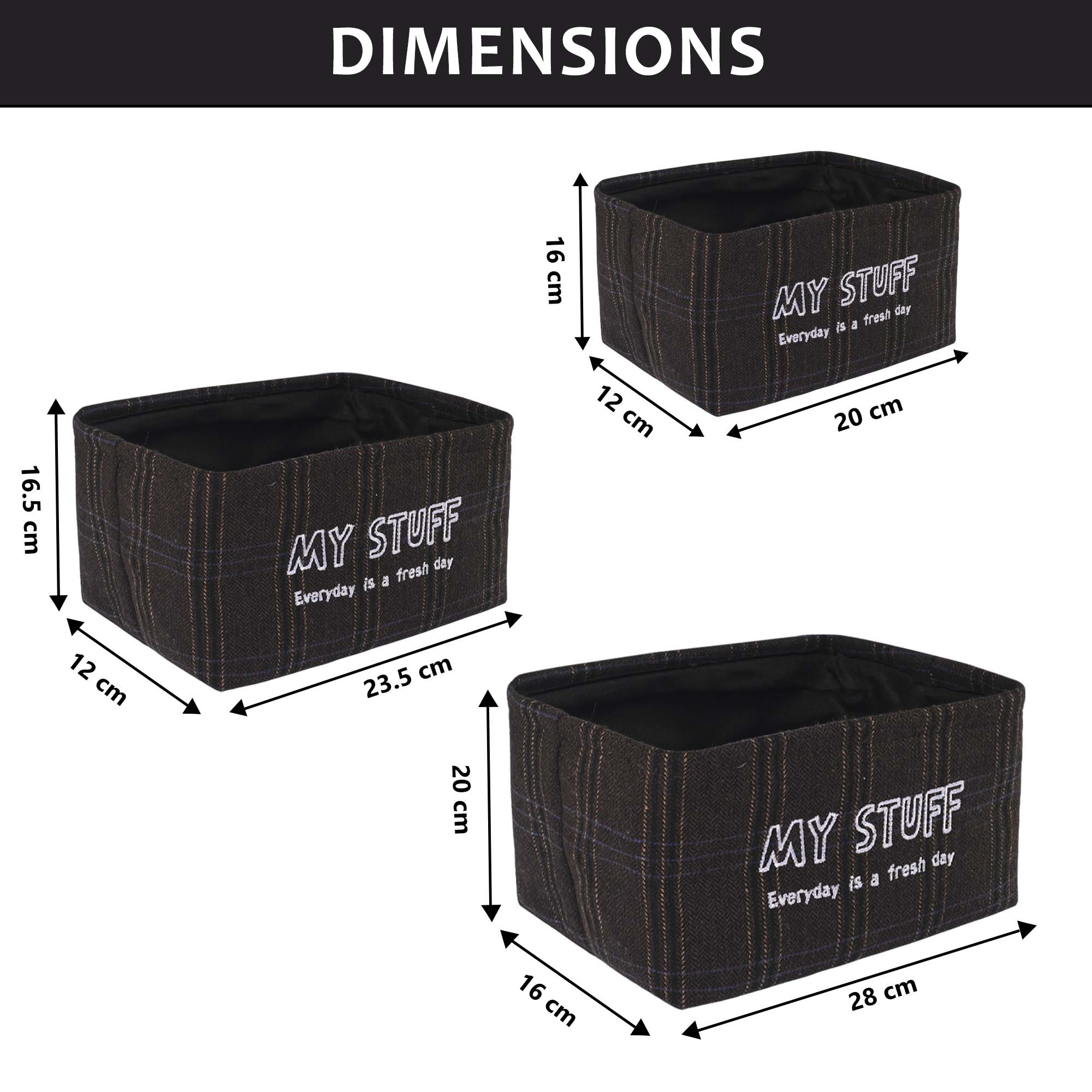 Kuber Industries Set of 3 Foldable Cosmetic  Skincare Dressing Table Organizer  Space-Saving Storage Boxes for Makeup ItemsHair Gadgets  Jewellery Holder  GM-10-BLK  Black