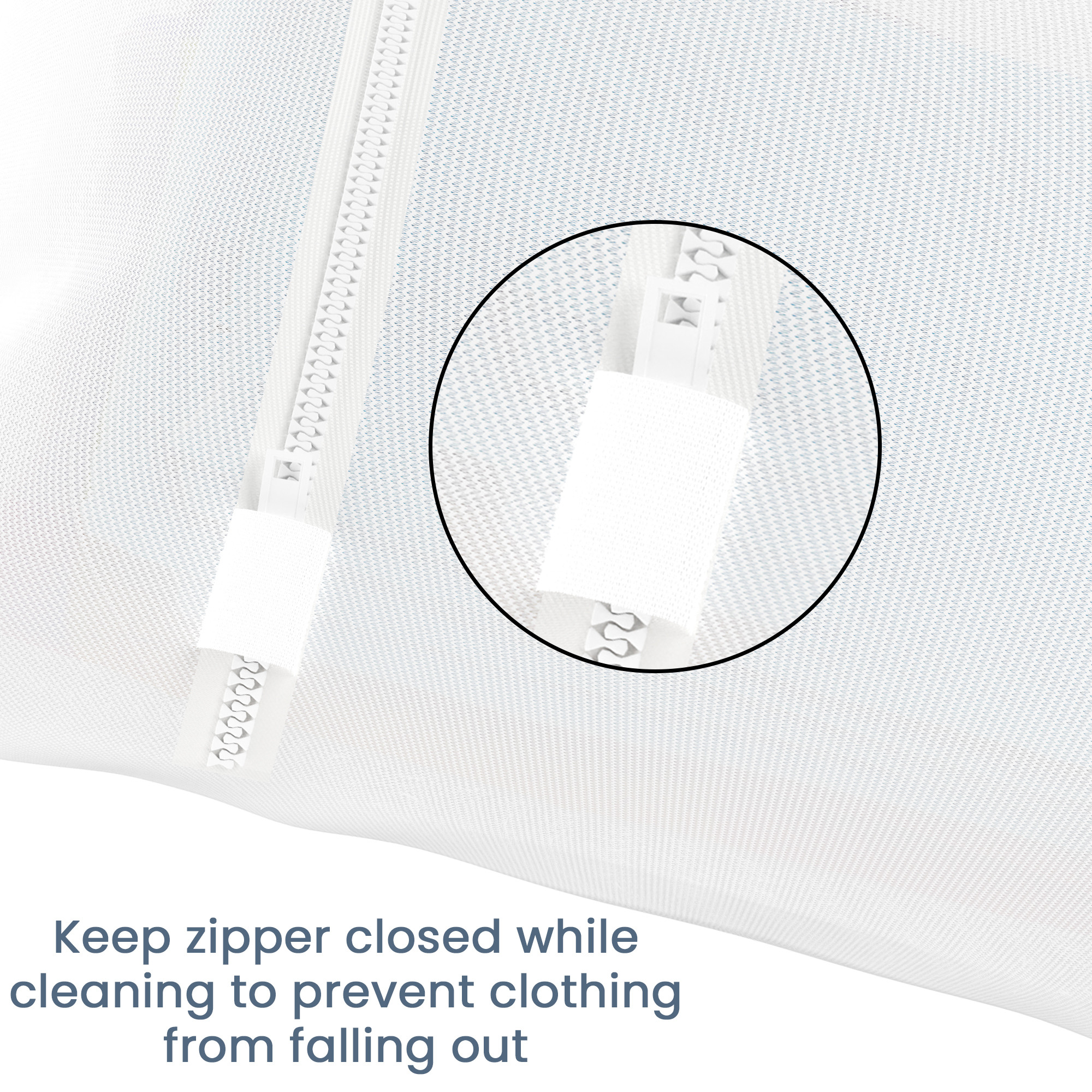 Kuber Industries Set of 3 Polyester Mesh Laundry Bag with Zip  Reusable Washing Bags for Washing Machine  Ideal for Lingerie Delicate Fabrics  Shoes Protection  YZ-7-WHH  Plain - White