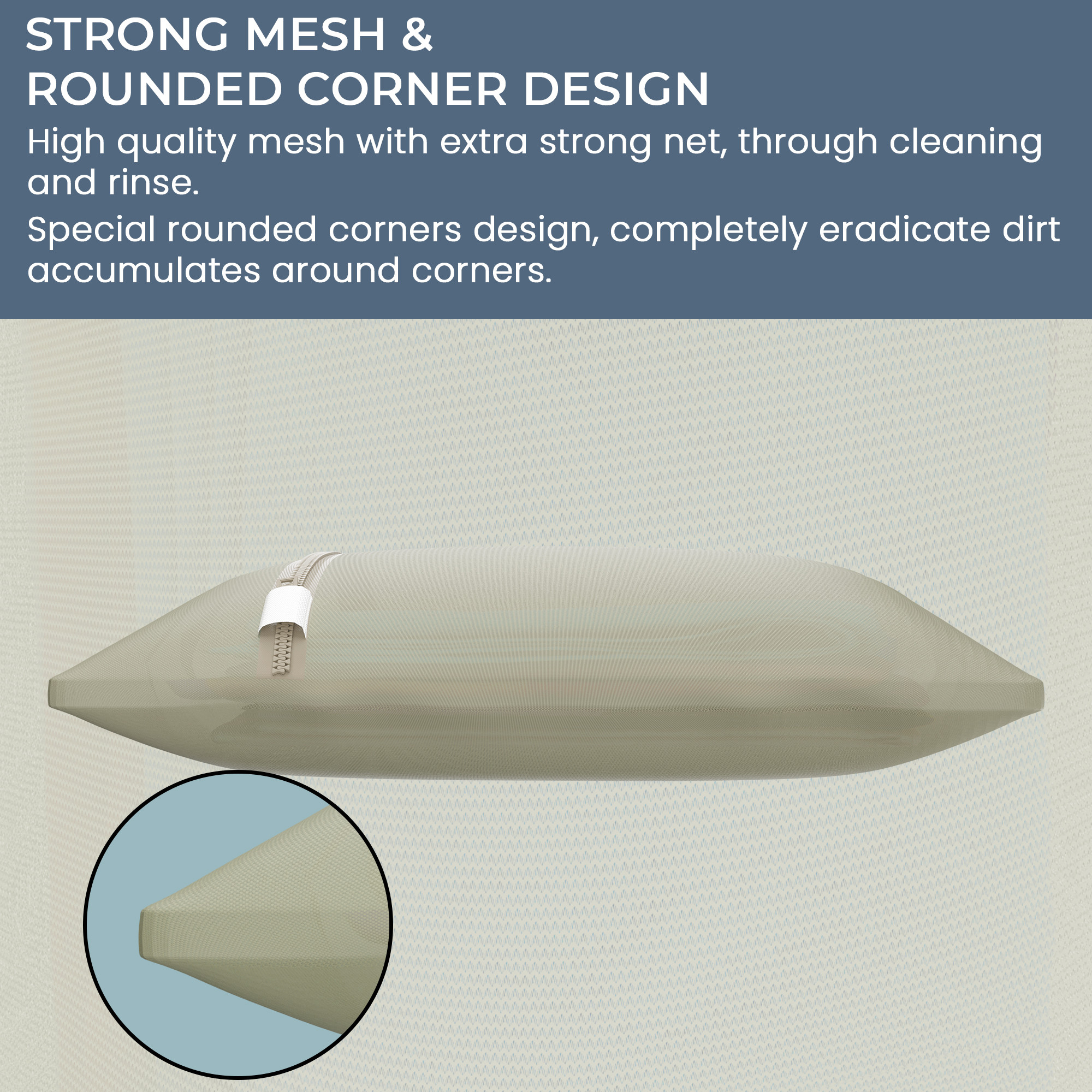 Kuber Industries Set of 3 Polyester Mesh Laundry Bag with Zip  Reusable Washing Bags for Washing Machine  Ideal for Lingerie Delicate Fabrics  Shoes Protection  YZ-2-BG  Plain - Beige