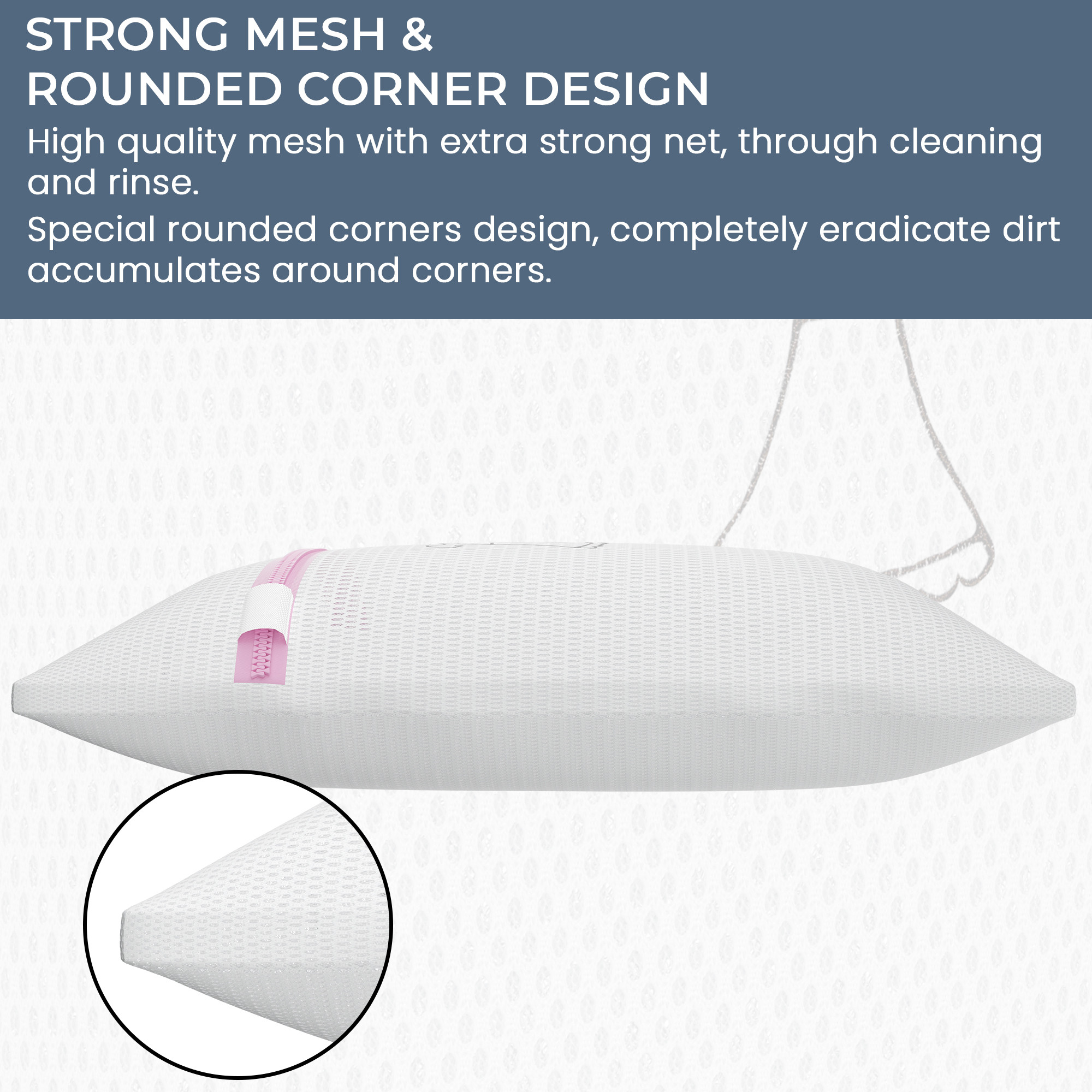 Kuber Industries Set of 3 Polyester Mesh Laundry Bag with Zip  Reusable Washing Bags for Washing Machine  Ideal for Lingerie Delicate Fabrics  Shoes Protection  YZ-4-WHH  White