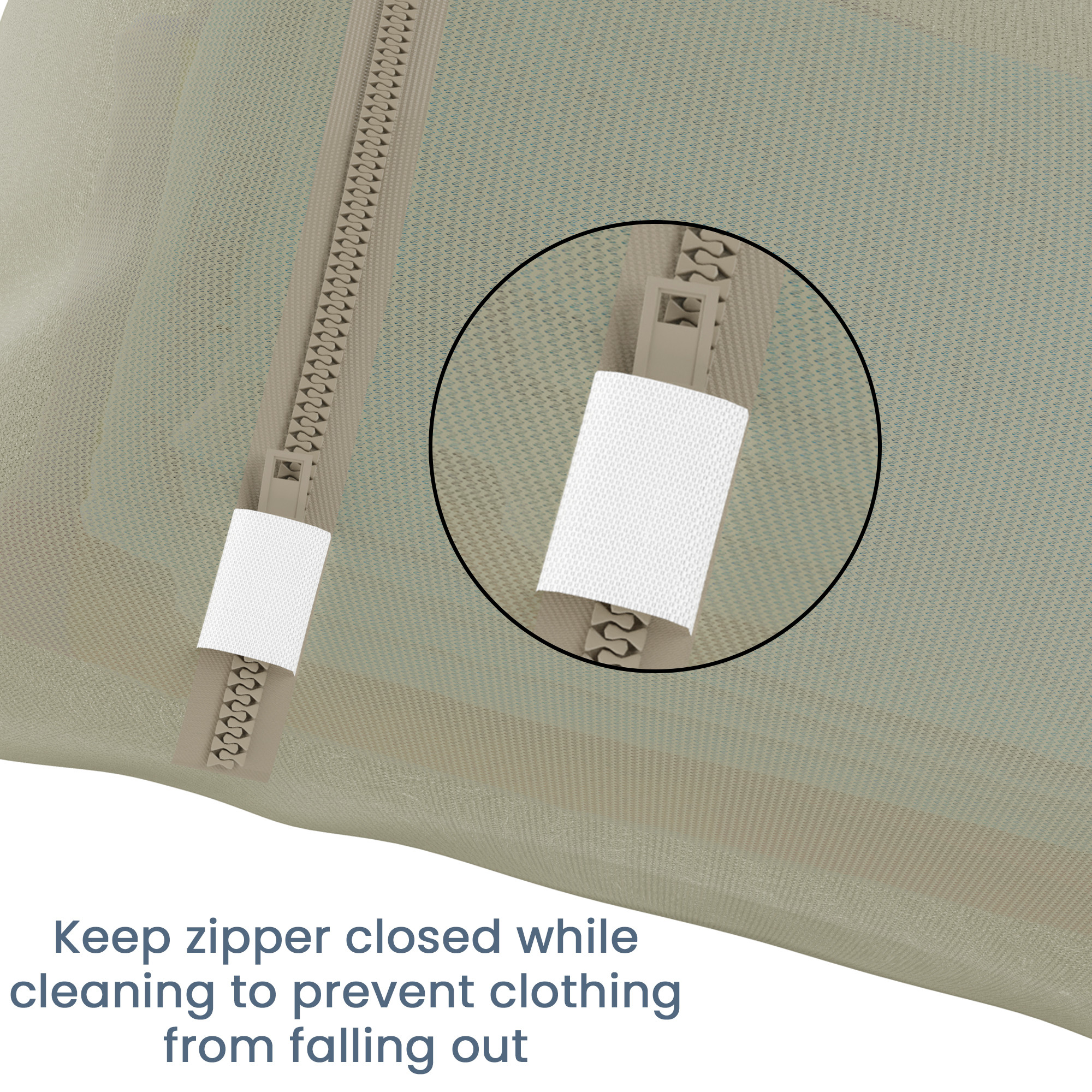 Kuber Industries Set of 3 Polyester Mesh Laundry Bag with Zip  Reusable Washing Bags for Washing Machine  Ideal for Lingerie Delicate Fabrics  Shoes Protection  YZ-6-BG  Plain - Beige