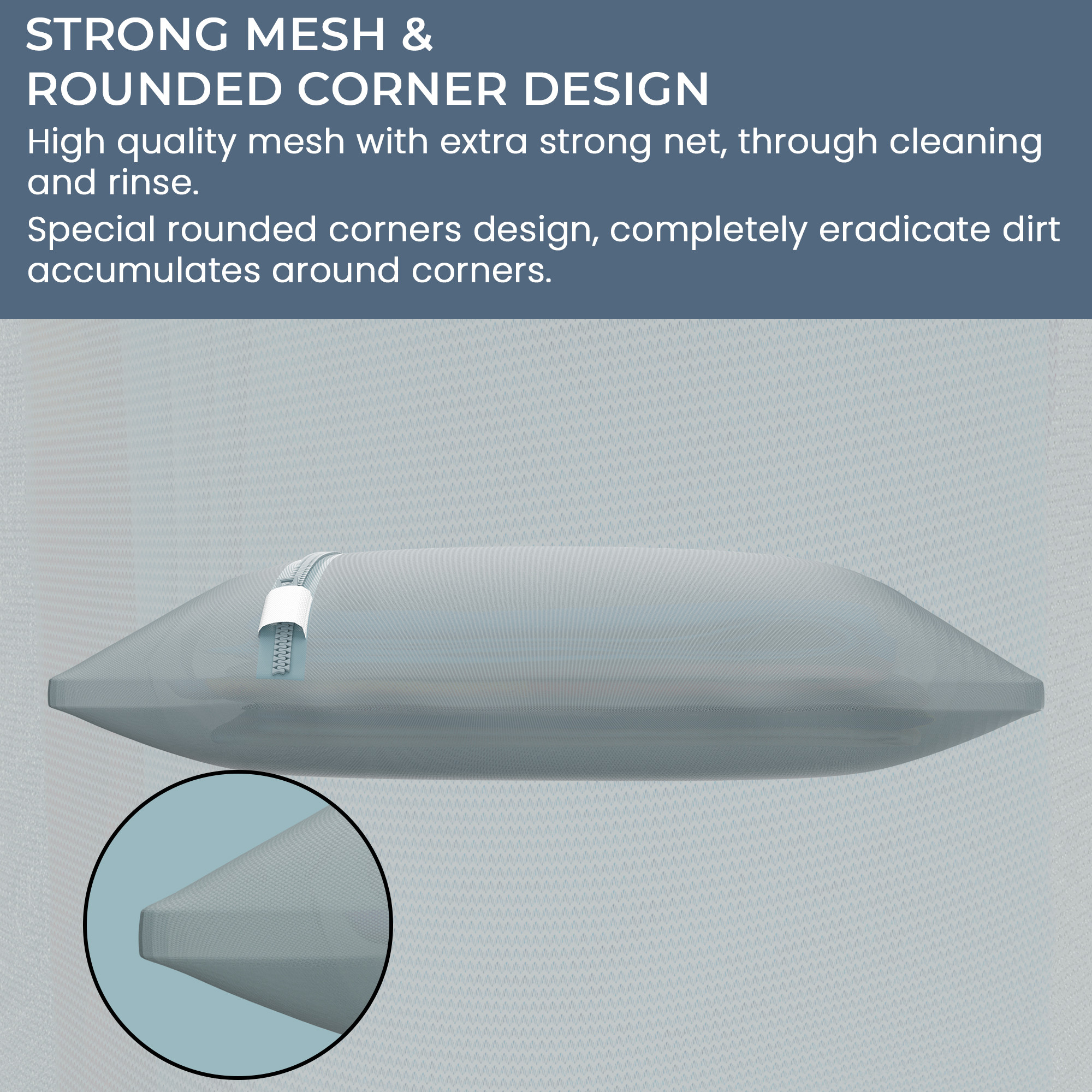 Kuber Industries Set of 3 Polyester Mesh Laundry Bag with Zip  Reusable Washing Bags for Washing Machine  Ideal for Lingerie Delicate Fabrics  Shoes Protection  YZ-2-GRY  Plain - Grey