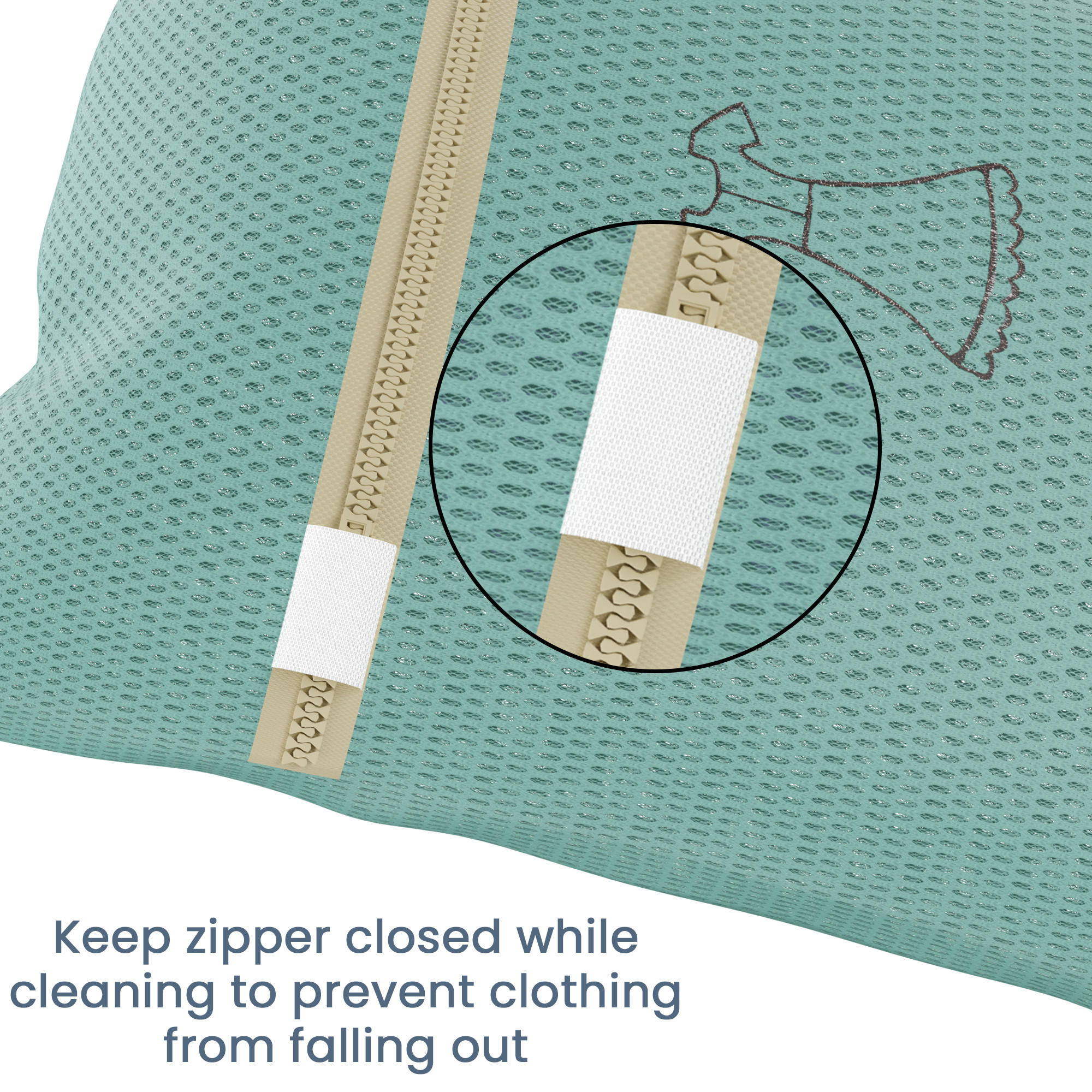 Kuber Industries Set of 3 Polyester Mesh Laundry Bag with Zip  Reusable Washing Bags for Washing Machine  Ideal for Lingerie Delicate Fabrics  Shoes Protection  YZ-4-GRN  Green