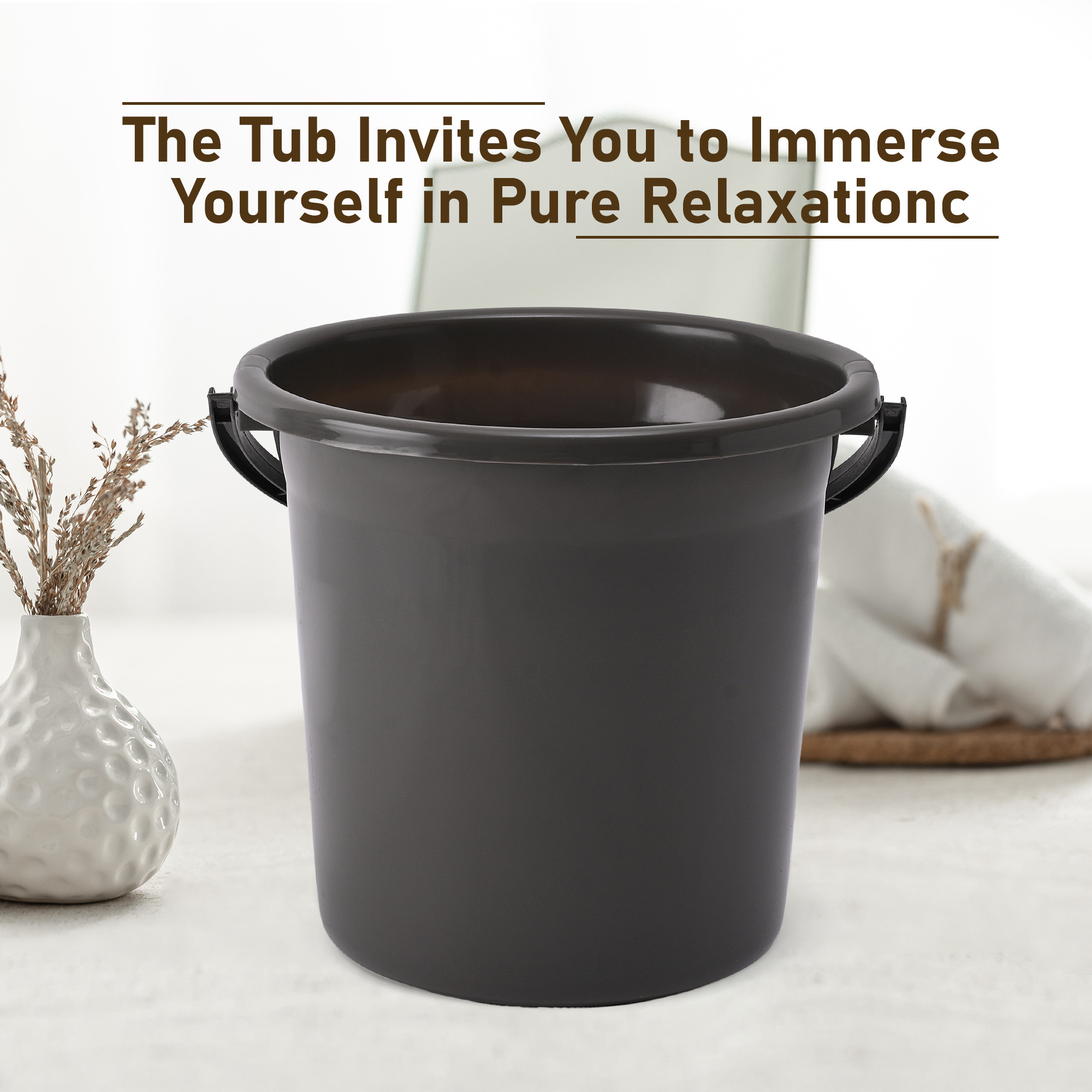 Kuber Industries Set of 4 Bathroom Combo Set  Bathing Set  Bathware Set  2 Piece Bucket  2 Piece Mug Combo Set for Bathroom  Modern Bathroom Accessories Set  Gray