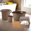 Set of 4 Bathroom Combo Set | Bathing Set | Bathware Set | Tub-Bucket-Mug & Stool Combo Set for Bathroom | Modern Bathroom Accessories Set | Brown