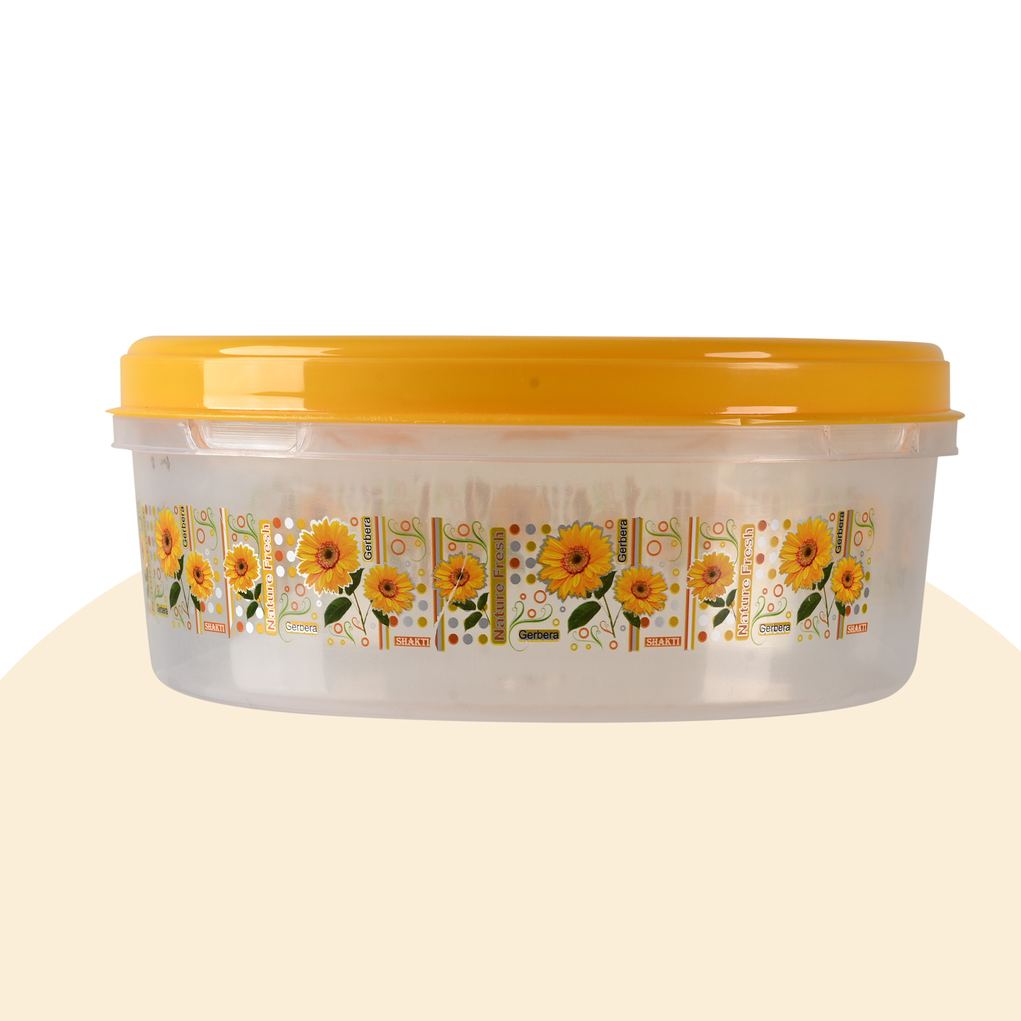 Kuber Industries Set of 4 Storage Containers  Kitchen Containers  Each 1 Pcs 1000-2000-3000-4000 ML  Multipurpose Food Storage Containers for Dry Fruits Rice Dal  Cereals  Papad Box  Yellow
