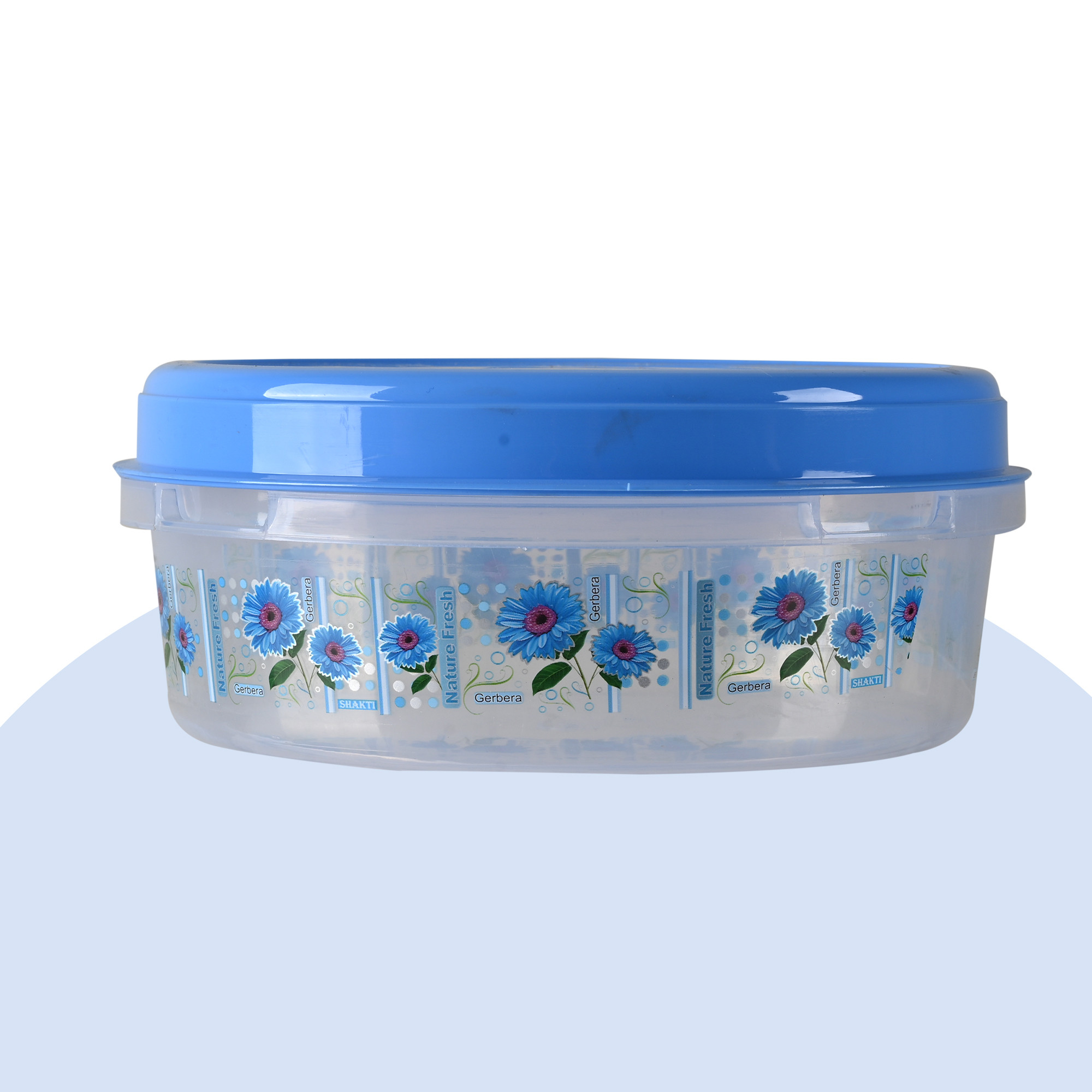Kuber Industries Set of 4 Storage Containers  Kitchen Containers  Each 1 Pcs 1000-2000-3000-4000 ML  Multipurpose Food Storage Containers for Dry Fruits Rice Dal  Cereals  Papad Box  Blue