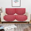 Stylish & Durable Cotton Sofa Covers | Aesthetic Sofa Protector/Mat & Slipcover for Hall, Living Room & Office | Polka Dot Design - Maroon