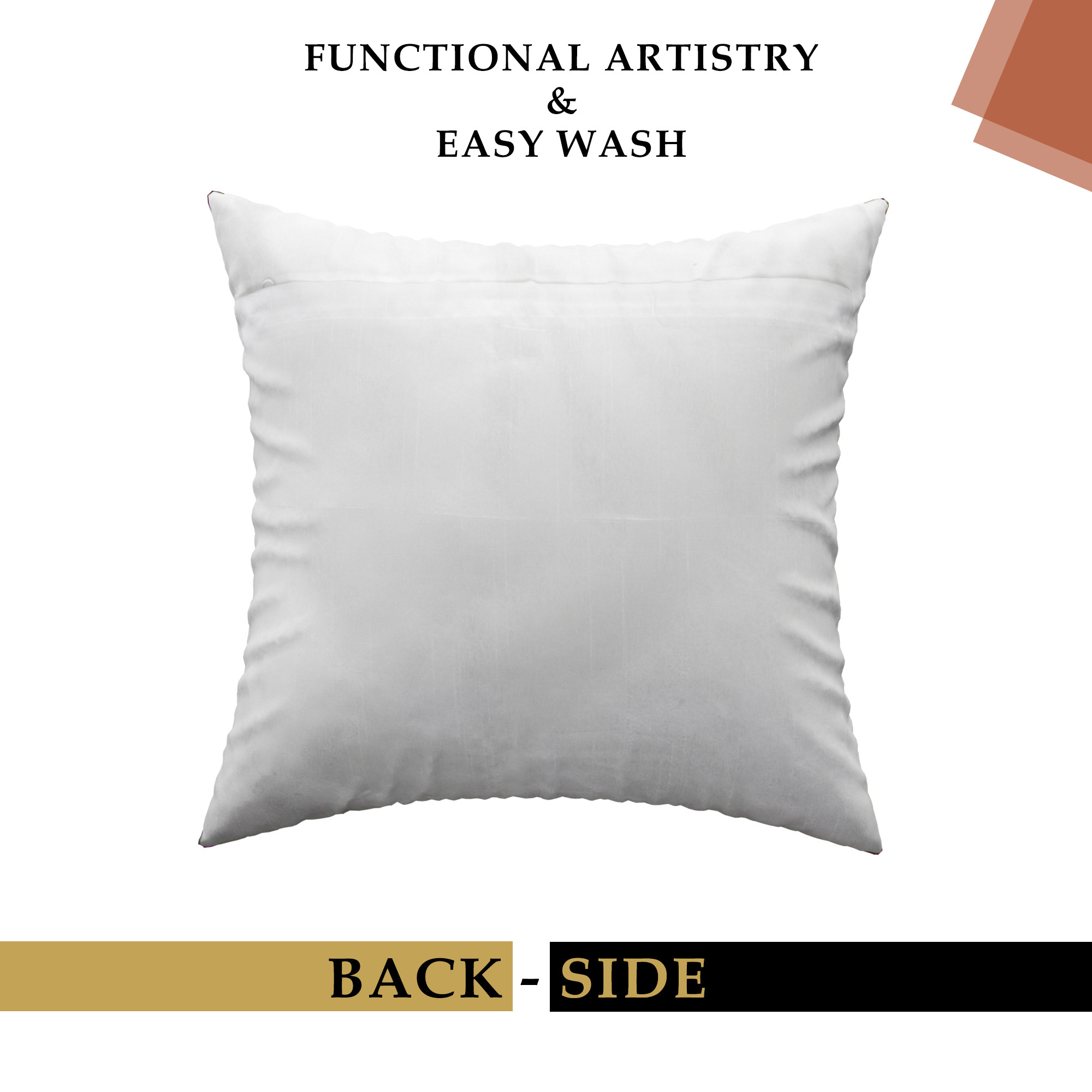 Kuber Industries Set of 5 Cushion Cover  16x16 Inch  Velvet Cushion for Sofa  Throw Cushion Cover  Sofa Cushion Set  Pillow Cover Set  Cushion Case for Dcor  Triangle Design  Multicolor