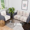 Aesthetic Sofa Covers for Living Room | Non-Slip Machine Washable &amp; Removable Furniture Protector Slipcovers | Bouquet - Cream &amp; Brown