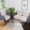 Aesthetic Sofa Covers for Living Room | Non-Slip Machine Washable & Removable Furniture Protector Slipcovers | Roses - Cream & Brown