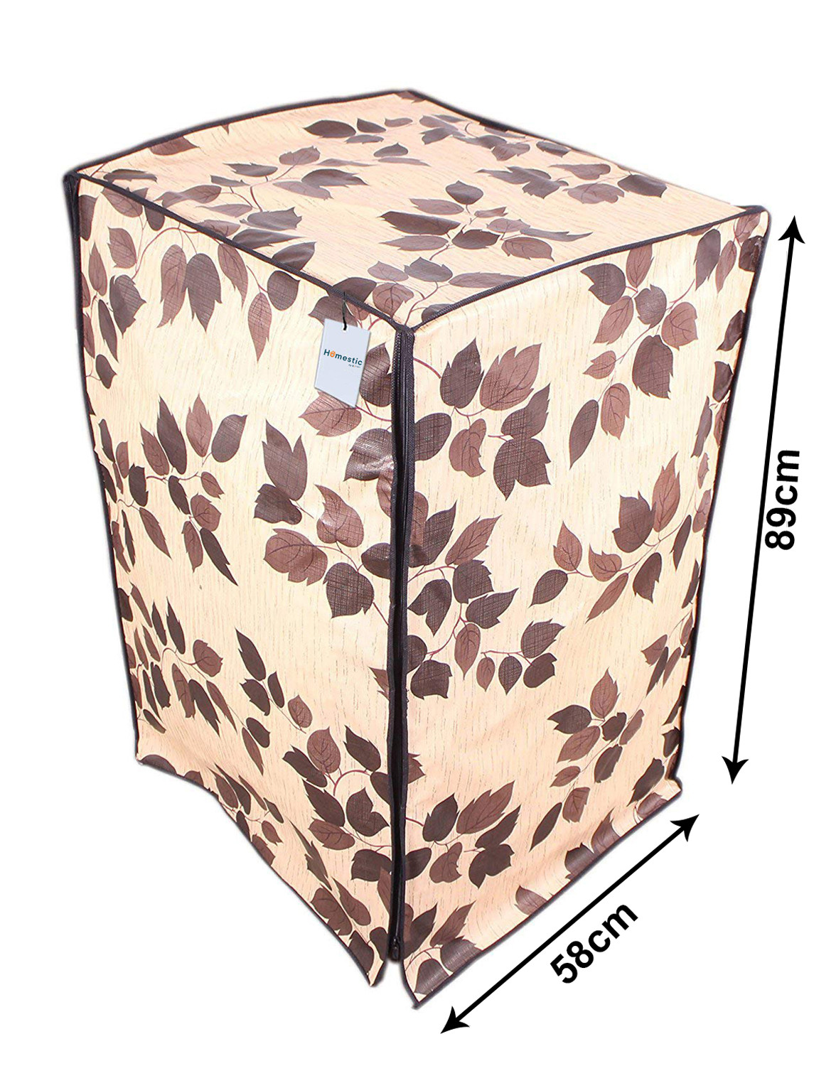 Kuber Industries Set of PVC Front Load Fully Automatic Washing Machine Cover ( Cream)