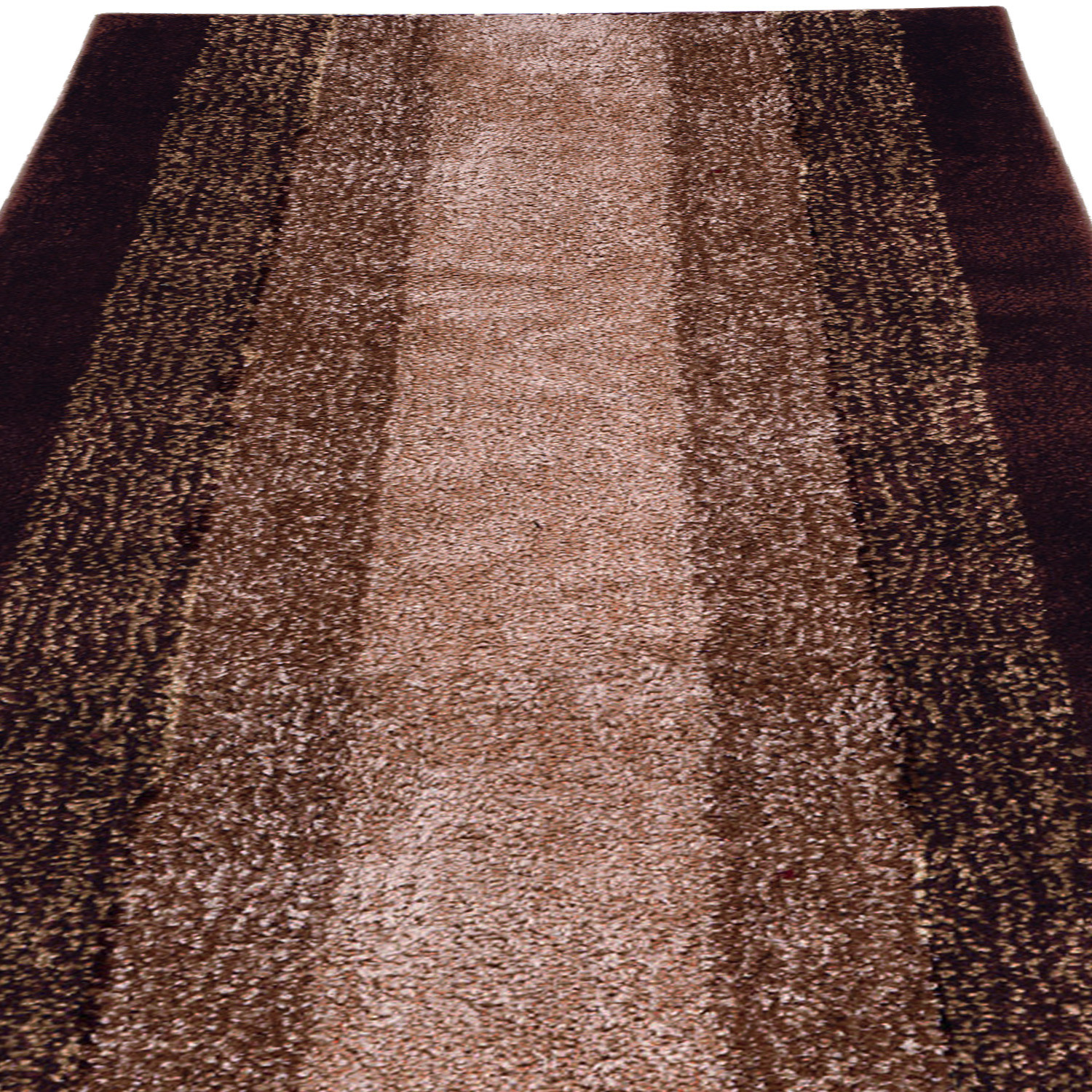 Kuber Industries Shaggy Carpet|Polyester Bedside Runner,Soft Rug For Hall,Offices,Kitchens,Bedroom,Floor Home Décor,5 x 2 Ft.(Brown)