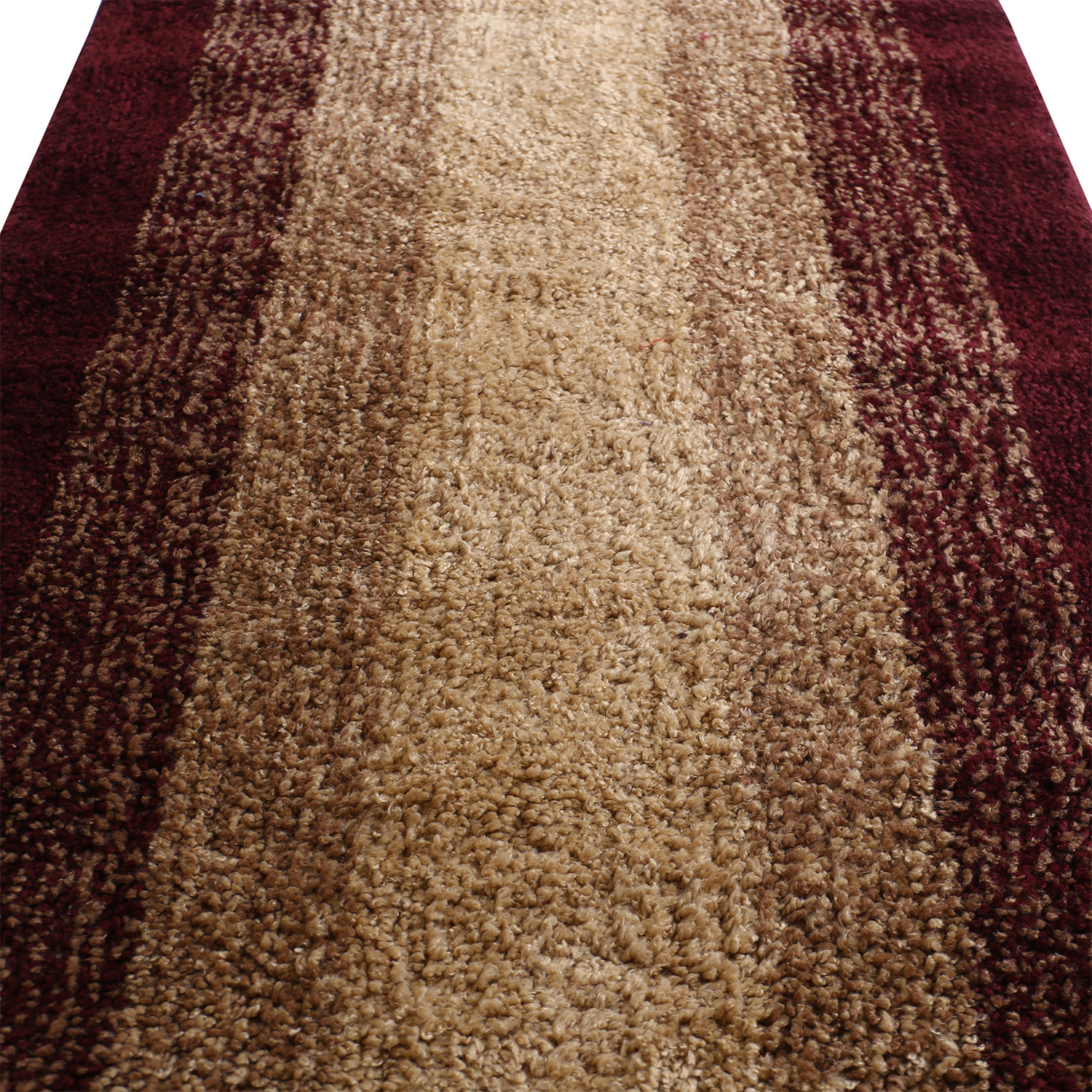 Kuber Industries Shaggy Carpet|Polyester Bedside Runner,Soft Rug For Hall,Offices,Kitchens,Bedroom,Floor Home Décor,5 x 2 Ft.(Maroon)