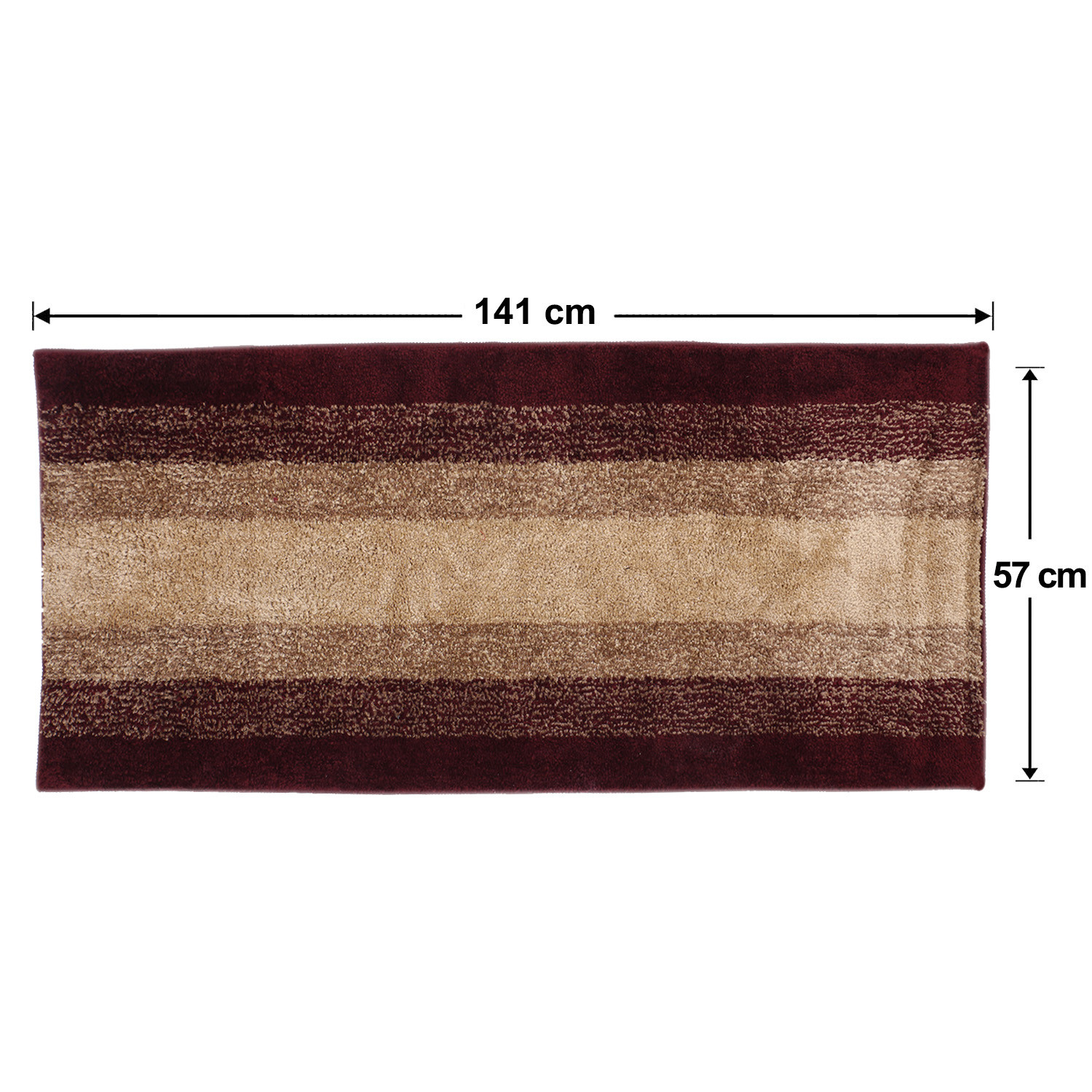 Kuber Industries Shaggy Carpet|Polyester Bedside Runner,Soft Rug For Hall,Offices,Kitchens,Bedroom,Floor Home Décor,5 x 2 Ft.(Maroon)