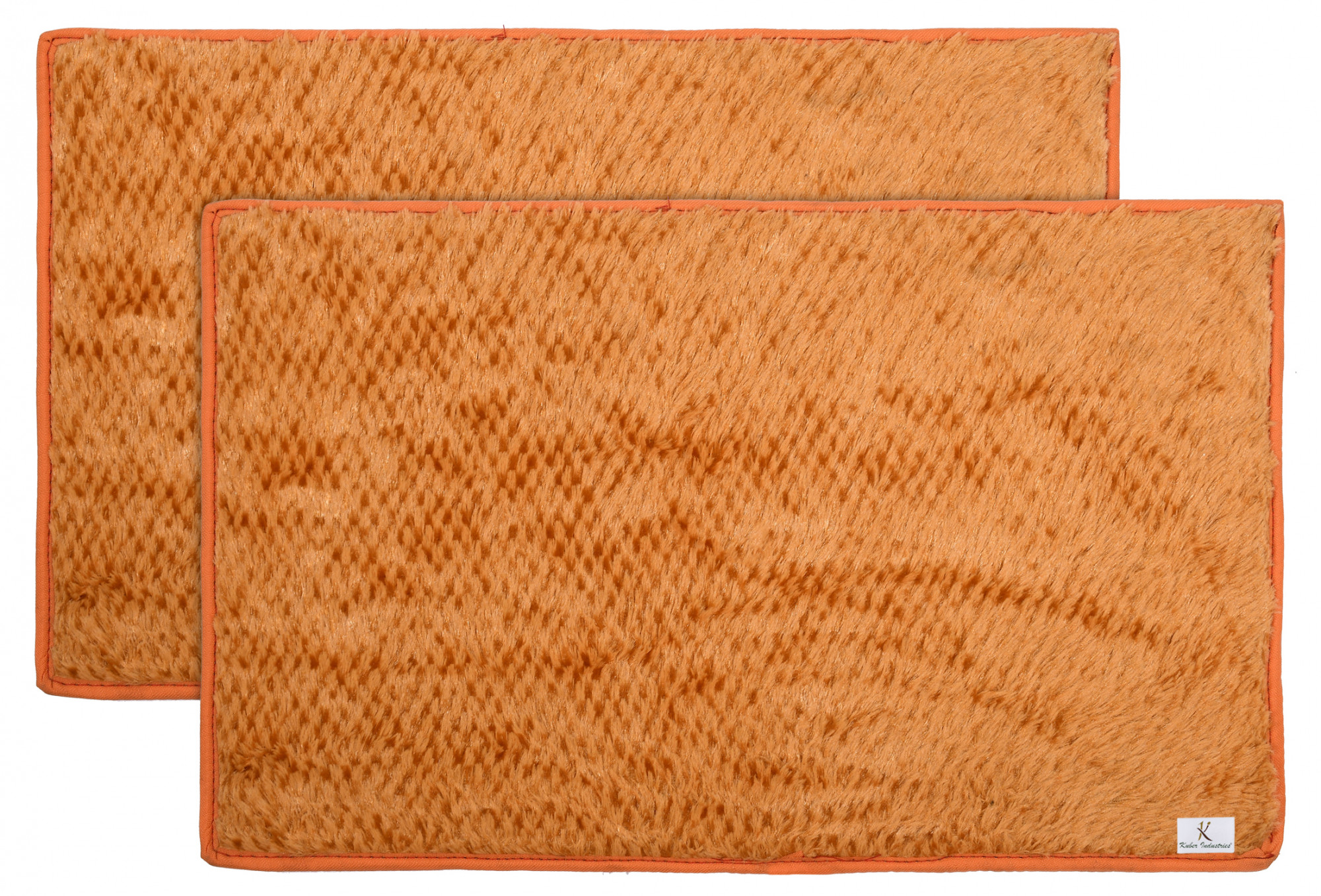 Kuber Industries Shaggy Durable Microfiber Anti-Skid Door Mat, Heavy Duty Doormat, Indoor Outdoor, Easy Clean, Waterproof, Low-Profile Mats for Entry, Patio, Garage (Gold)-33_S_KUBQMART11470