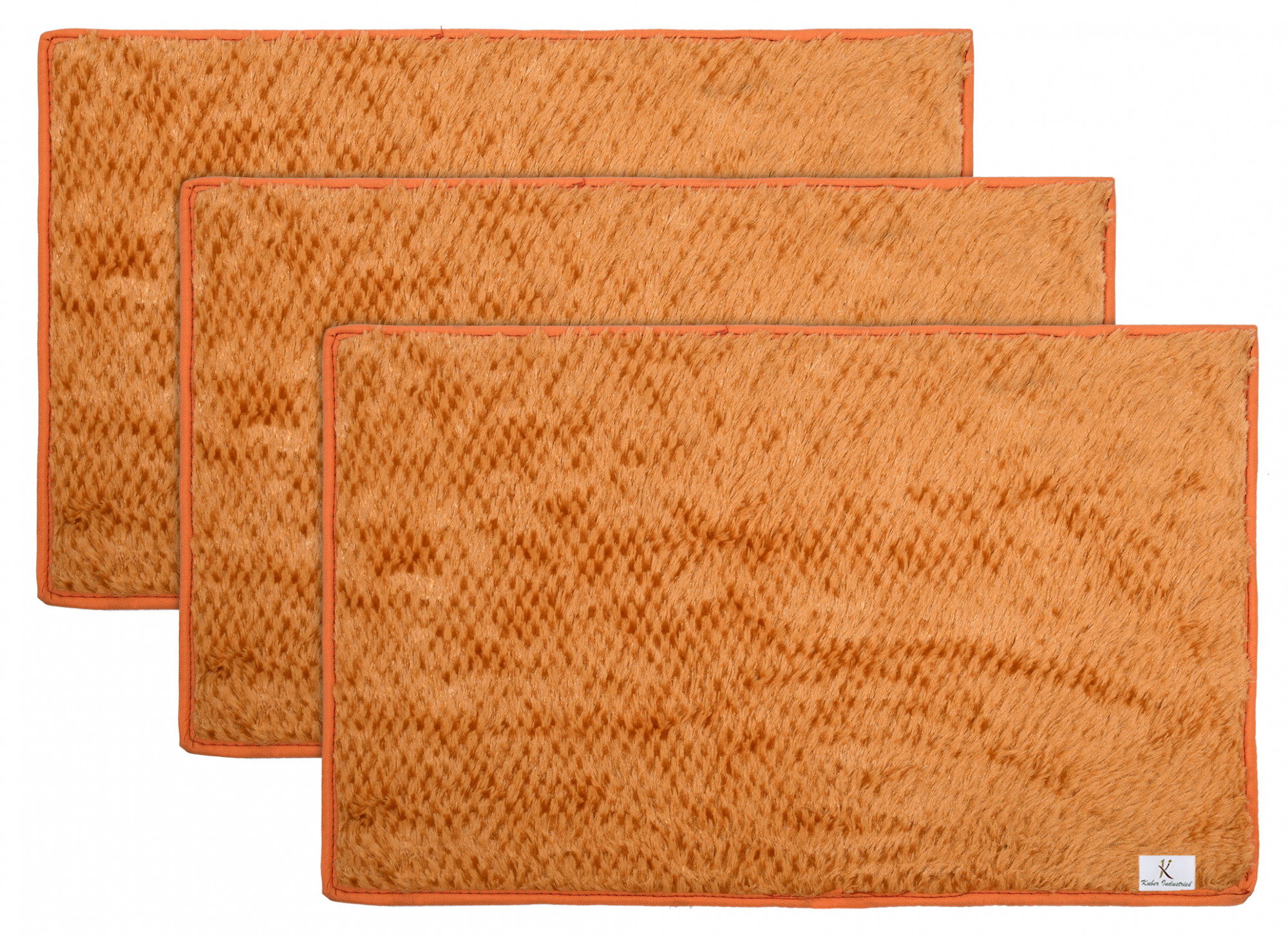 Kuber Industries Shaggy Durable Microfiber Anti-Skid Door Mat, Heavy Duty Doormat, Indoor Outdoor, Easy Clean, Waterproof, Low-Profile Mats for Entry, Patio, Garage (Gold)-33_S_KUBQMART11470