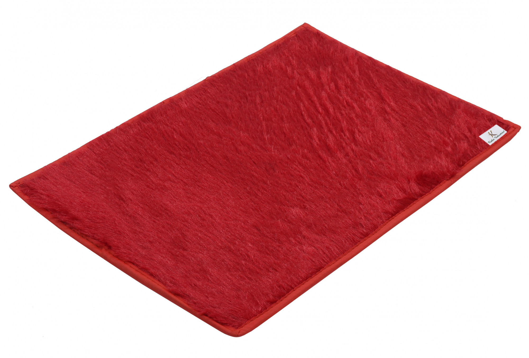Kuber Industries Shaggy Durable Microfiber Anti-Skid Door Mat, Heavy Duty Doormat, Indoor Outdoor, Easy Clean, Waterproof, Low-Profile Mats for Entry, Patio, Garage (Red)-33_S_KUBQMART11476