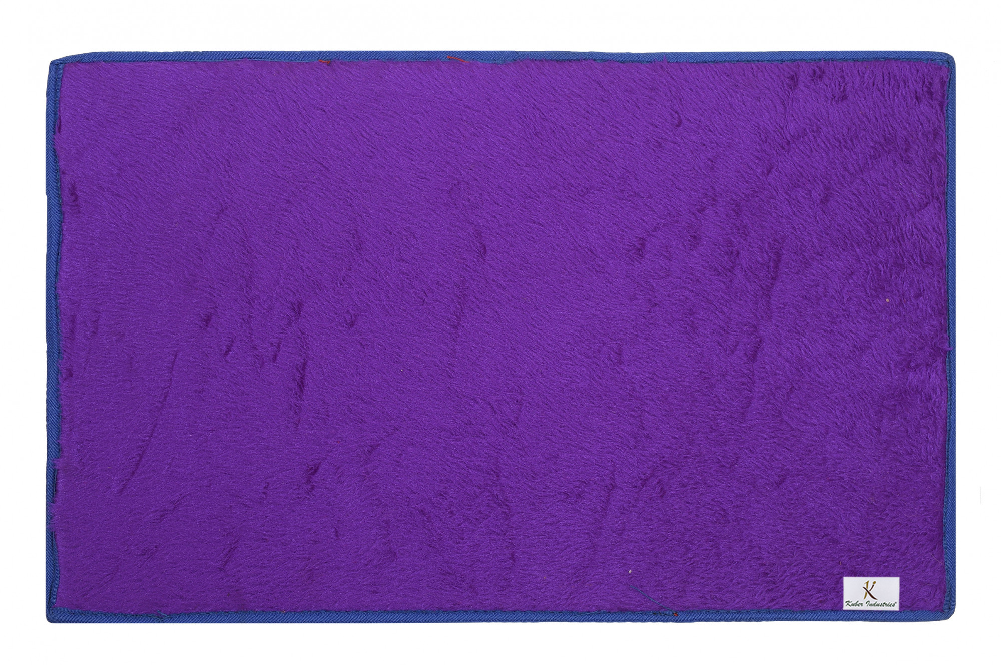 Kuber Industries Shaggy Durable Microfiber Anti-Skid Door Mat, Heavy Duty Doormat, Indoor Outdoor, Easy Clean, Waterproof, Low-Profile Mats for Entry, Patio, Garage (Blue)-33_S_KUBQMART11488