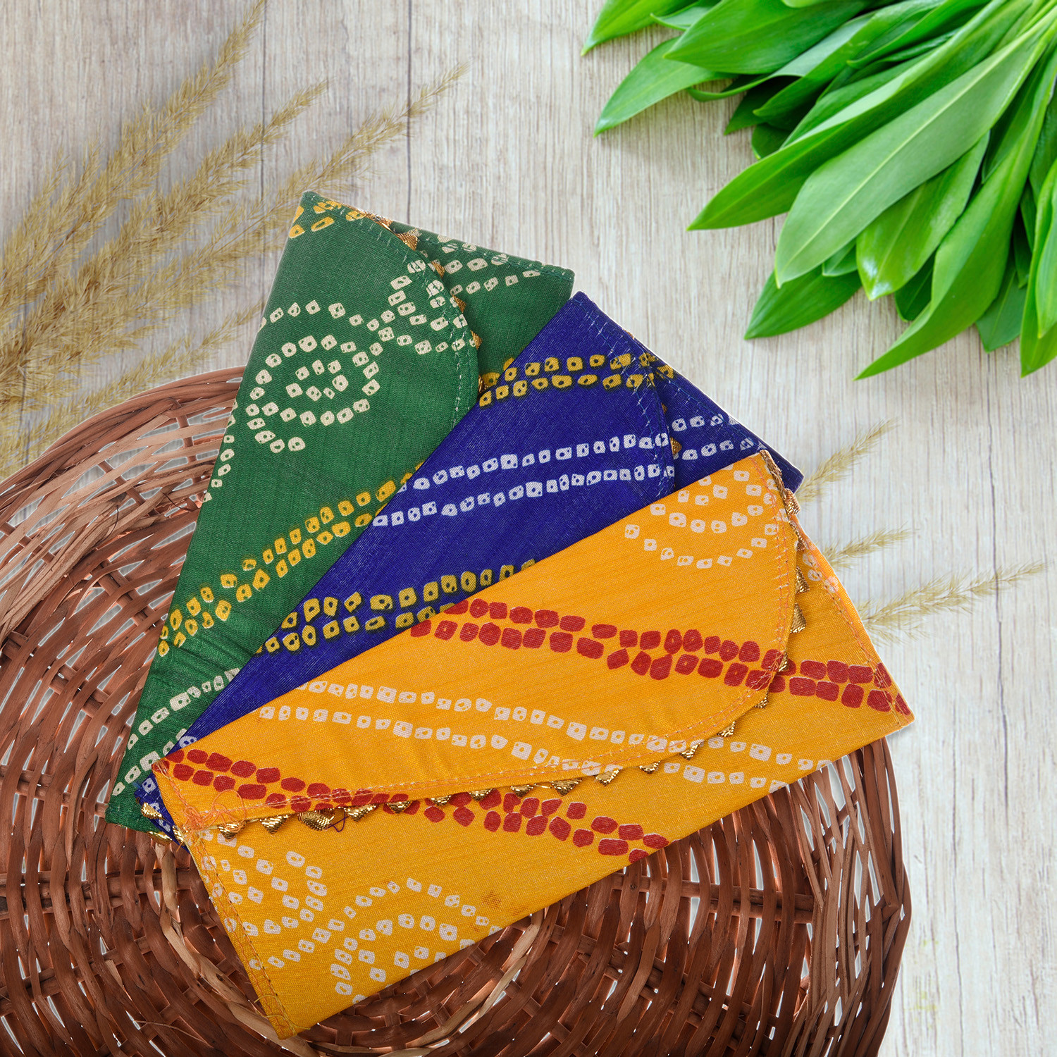 Kuber Industries Shagun Envelope for Gift|Bandhej Pattern for Gifting Lifafa|Cardboard Envelope for Marriage|Many Occassions (Assorted)