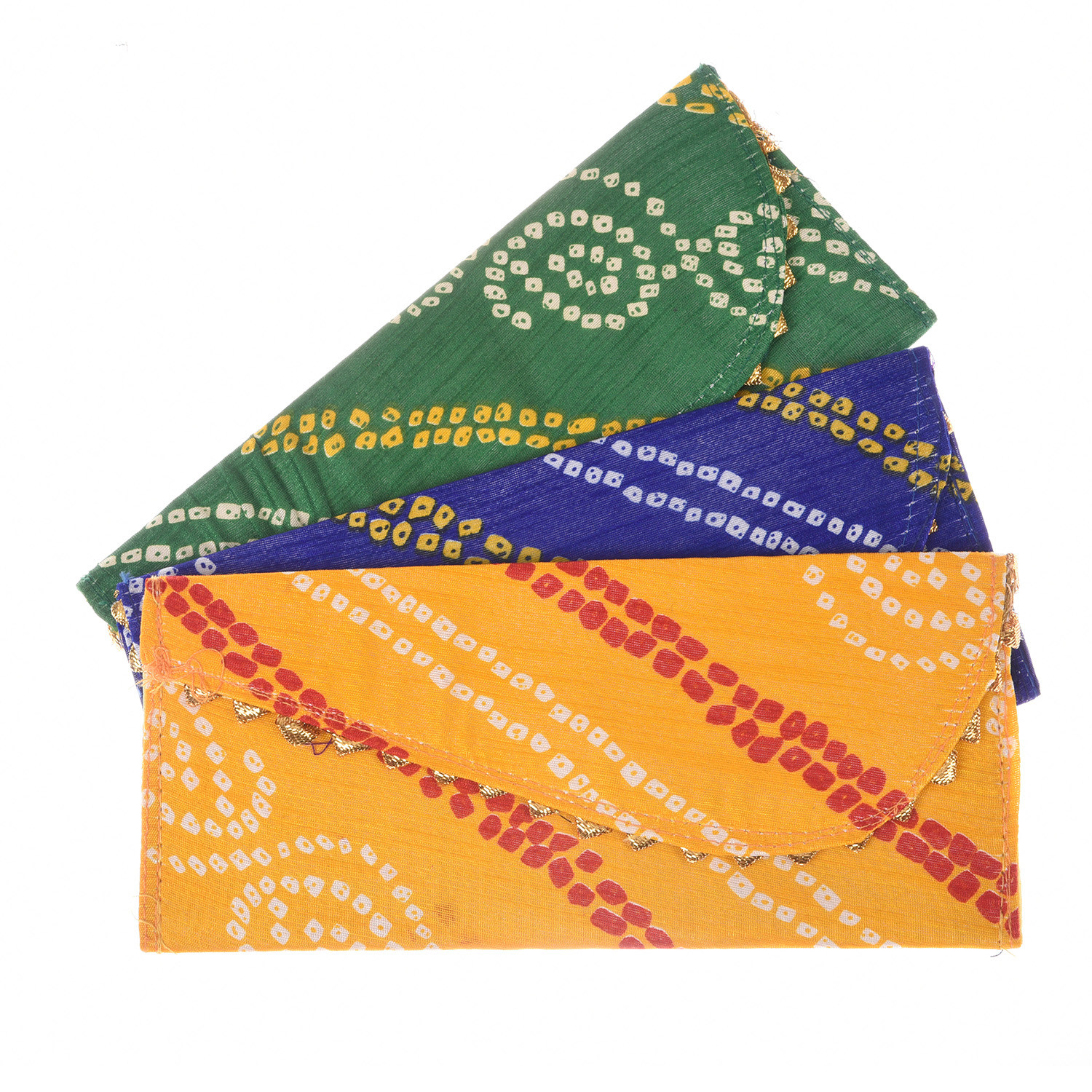 Kuber Industries Shagun Envelope for Gift|Bandhej Pattern for Gifting Lifafa|Cardboard Envelope for Marriage|Many Occassions (Assorted)