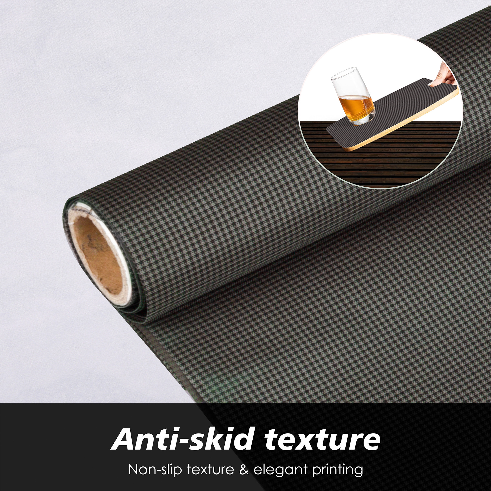 Kuber Industries Shelf Liner  15 MTR  Waterproof Shelf Liner Roll  Kitchen Shelf Liners  Shelf Liners for Wardrobe  Cabinet Shelf Mat  Shelf Liners for Cupboards  Mini Check  Brown