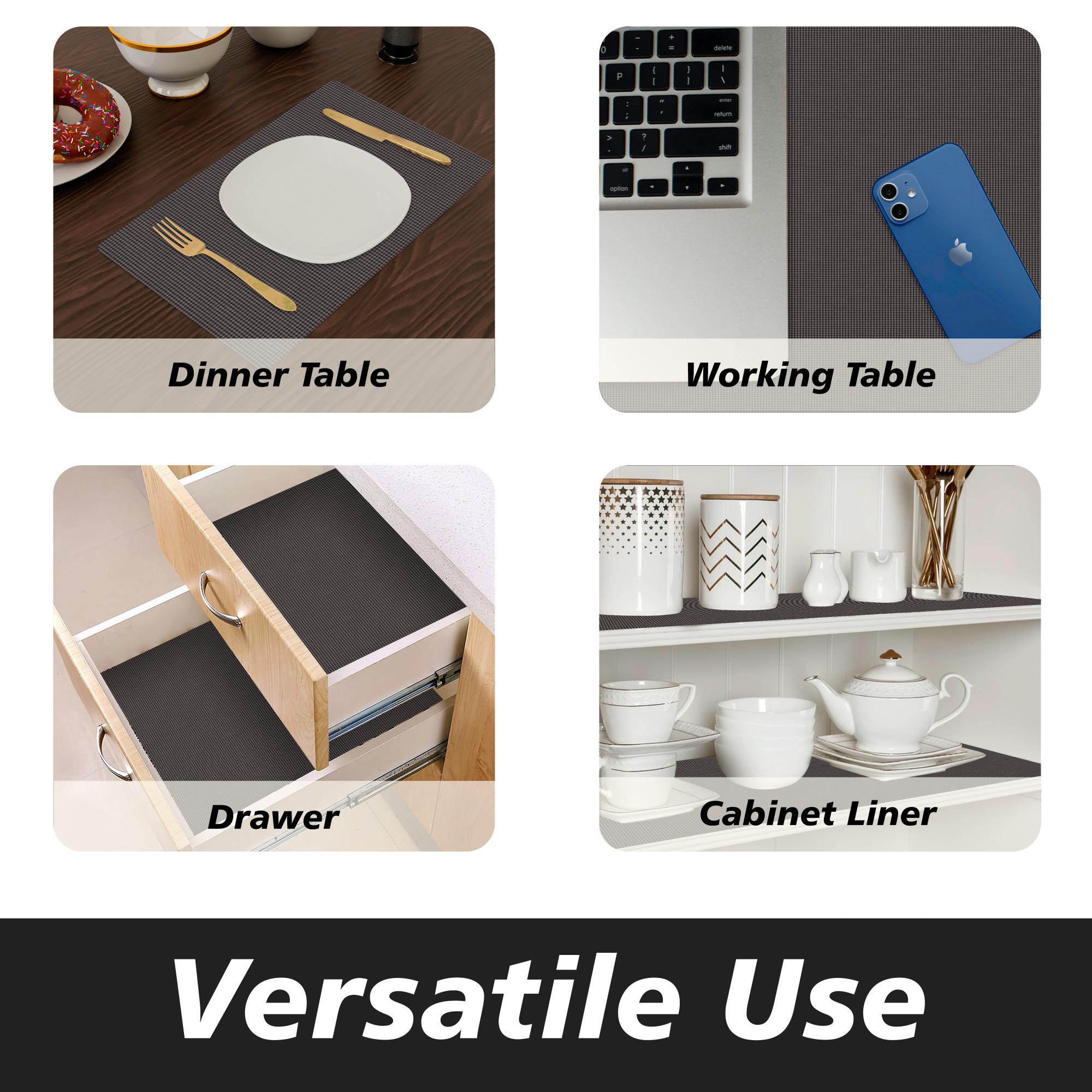 Kuber Industries Shelf Liner  15 MTR  Waterproof Shelf Liner Roll  Kitchen Shelf Liners  Shelf Liners for Wardrobe  Cabinet Shelf Mat  Shelf Liners for Cupboards  Mini Check  Brown