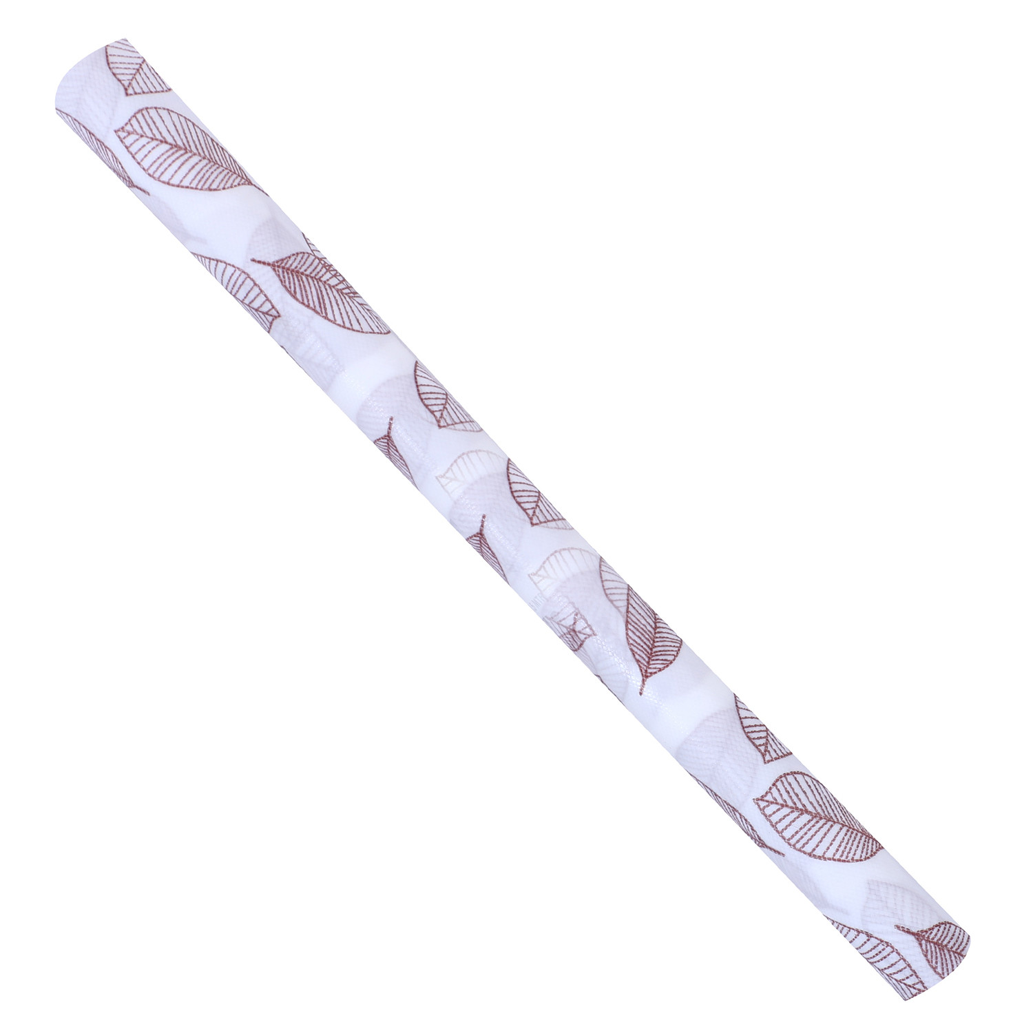 Kuber Industries Shelf Liner  EVA Kitchen Cabinet Shelf Mat  Anti-Slip Bathroom Mat  Fridge Mat  Table Mat  Brown Leaf Wardrobe Mat   White