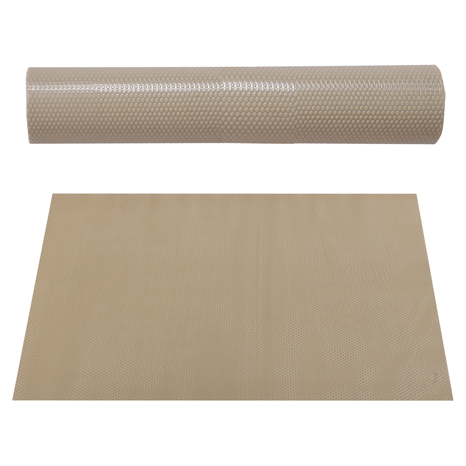 Kuber Industries Shelf Liner | EVA Kitchen Cabinet Shelf Mat | Anti-Slip Bathroom Mat | Fridge Mat | Table Mat | Bubble Texture Wardrobe Mat | 1.5 Meters |1 MM | Beige