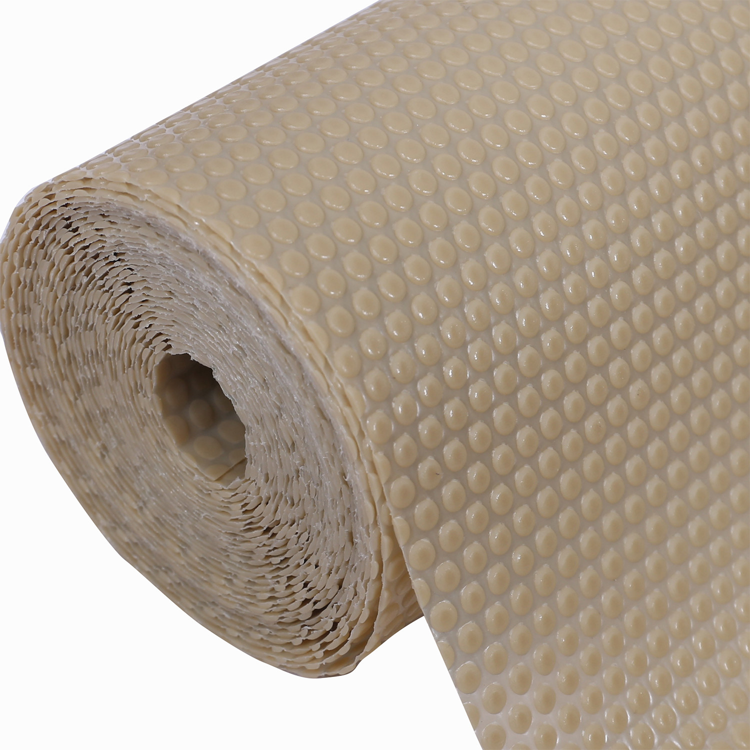 Kuber Industries Shelf Liner | EVA Kitchen Cabinet Shelf Mat | Anti-Slip Bathroom Mat | Fridge Mat | Table Mat | Bubble Texture Wardrobe Mat | 1.5 Meters |1 MM | Beige