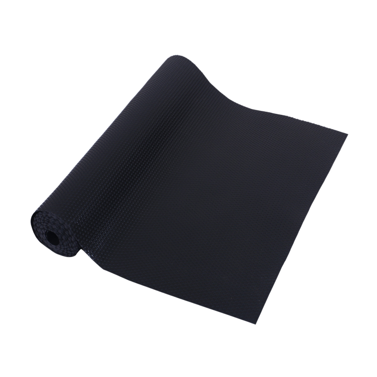 Kuber Industries Shelf Liner | EVA Kitchen Cabinet Shelf Mat | Anti-Slip Bathroom Mat | Fridge Mat | Table Mat | Bubble Texture Wardrobe Mat | 1.5 Meters |1 MM | Black