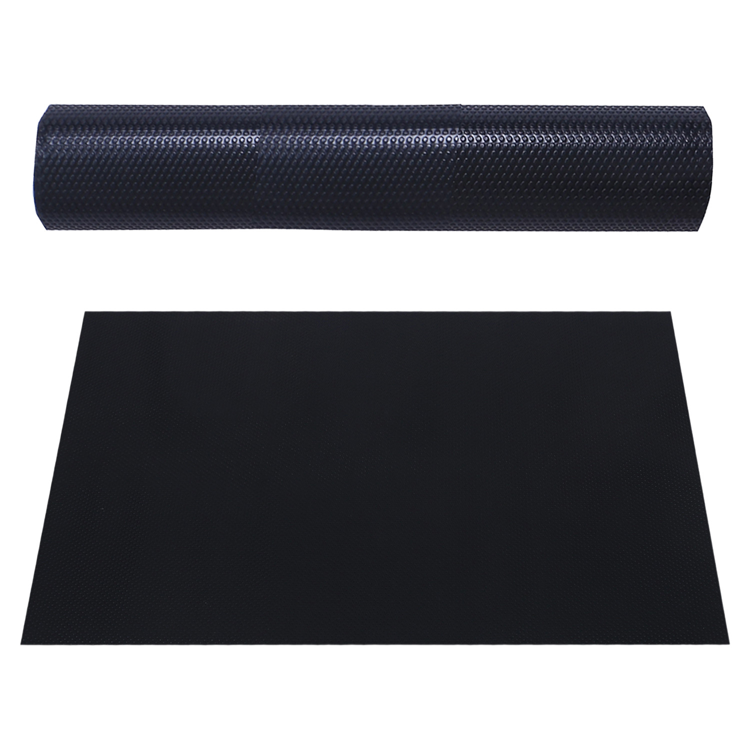 Kuber Industries Shelf Liner | EVA Kitchen Cabinet Shelf Mat | Anti-Slip Bathroom Mat | Fridge Mat | Table Mat | Bubble Texture Wardrobe Mat | 1.5 Meters |1 MM | Black