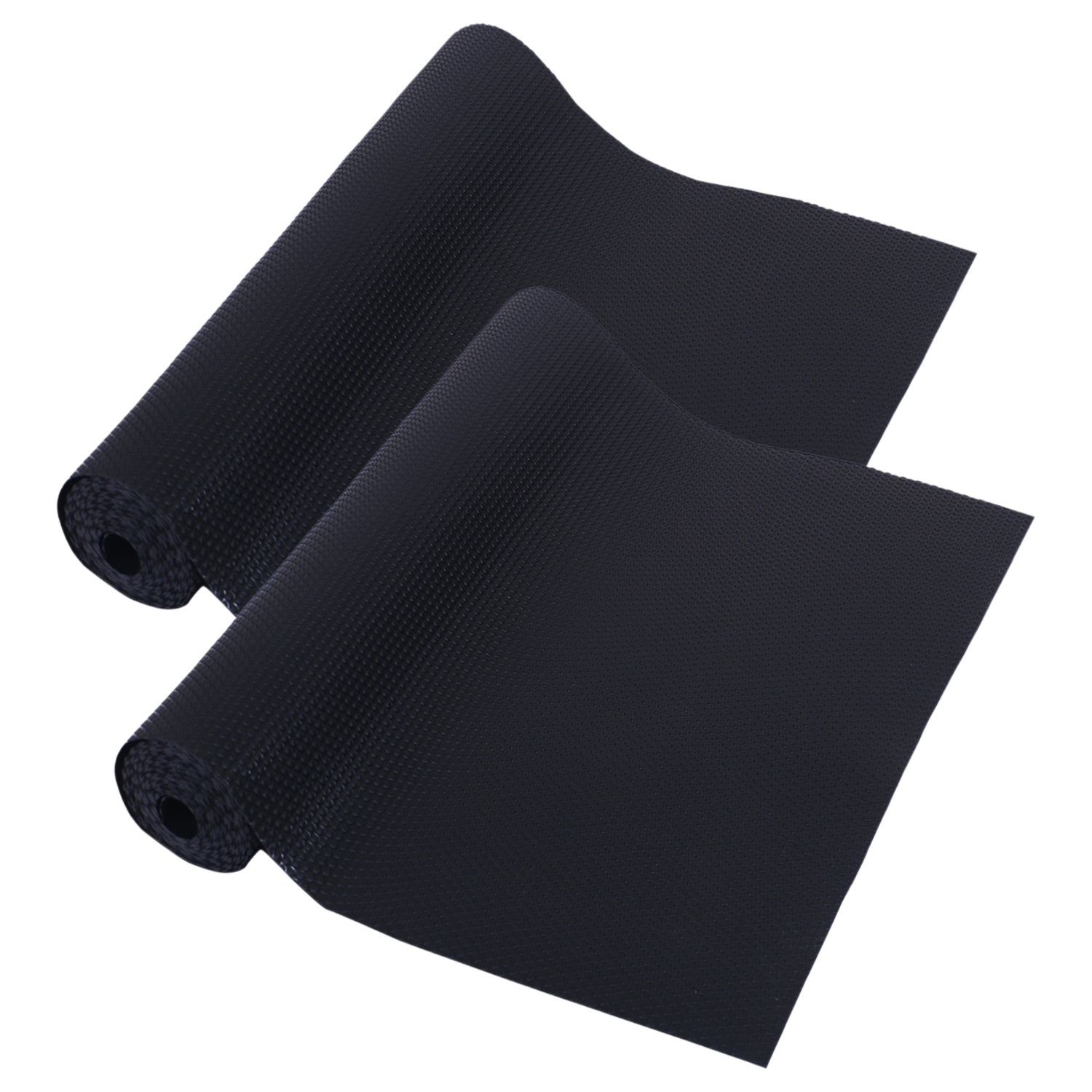 Kuber Industries Shelf Liner | EVA Kitchen Cabinet Shelf Mat | Anti-Slip Bathroom Mat | Fridge Mat | Table Mat | Bubble Texture Wardrobe Mat | 1.5 Meters |1 MM | Black