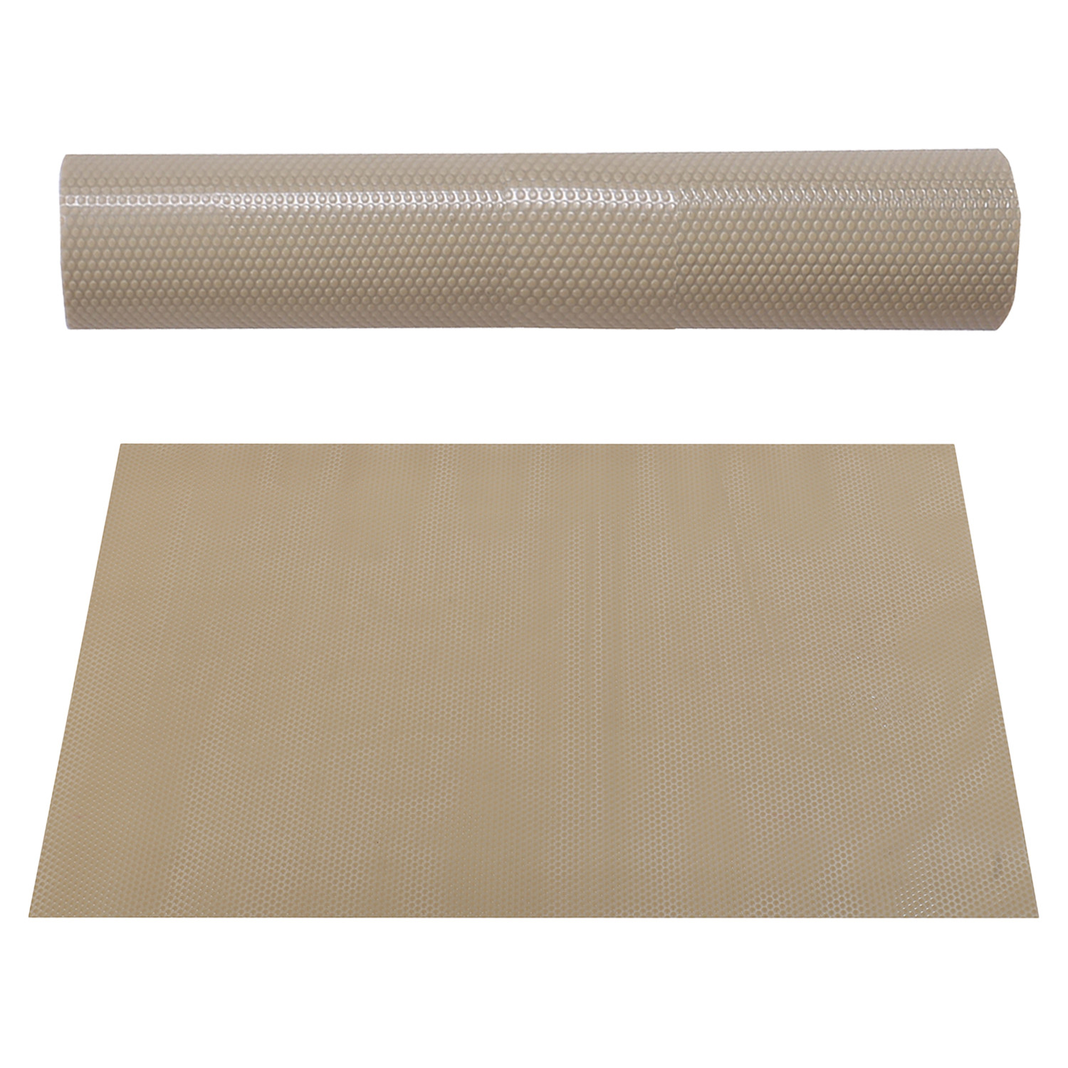 Kuber Industries Shelf Liner | EVA Kitchen Cabinet Shelf Mat | Anti-Slip Bathroom Mat | Fridge Mat | Table Mat | Bubble Texture Wardrobe Mat | 3 Meters |1 MM | Beige