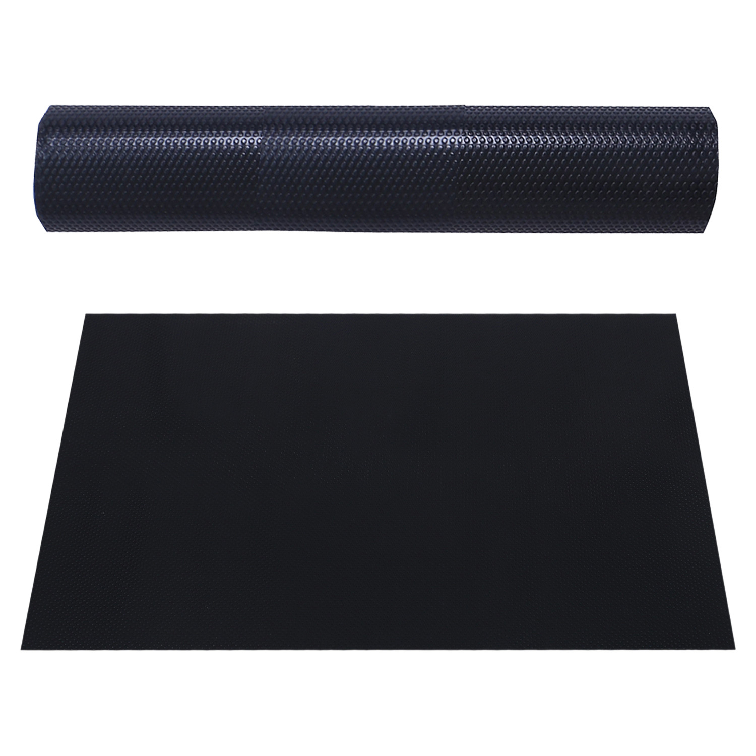 Kuber Industries Shelf Liner | EVA Kitchen Cabinet Shelf Mat | Anti-Slip Bathroom Mat | Fridge Mat | Table Mat | Bubble Texture Wardrobe Mat | 3 Meters |1 MM | Black
