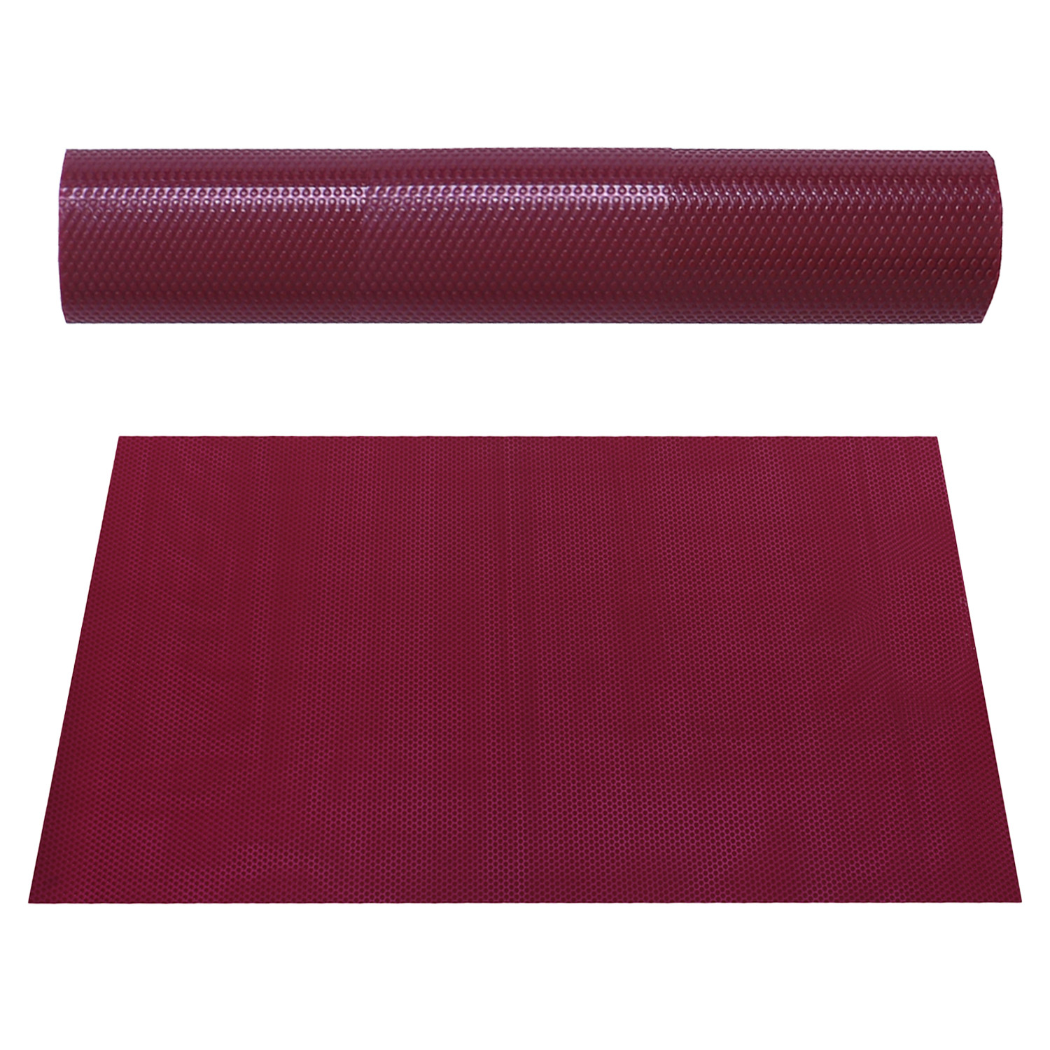 Kuber Industries Shelf Liner | EVA Kitchen Cabinet Shelf Mat | Anti-Slip Bathroom Mat | Fridge Mat | Table Mat | Bubble Texture Wardrobe Mat | 3 Meters |1 MM | Maroon