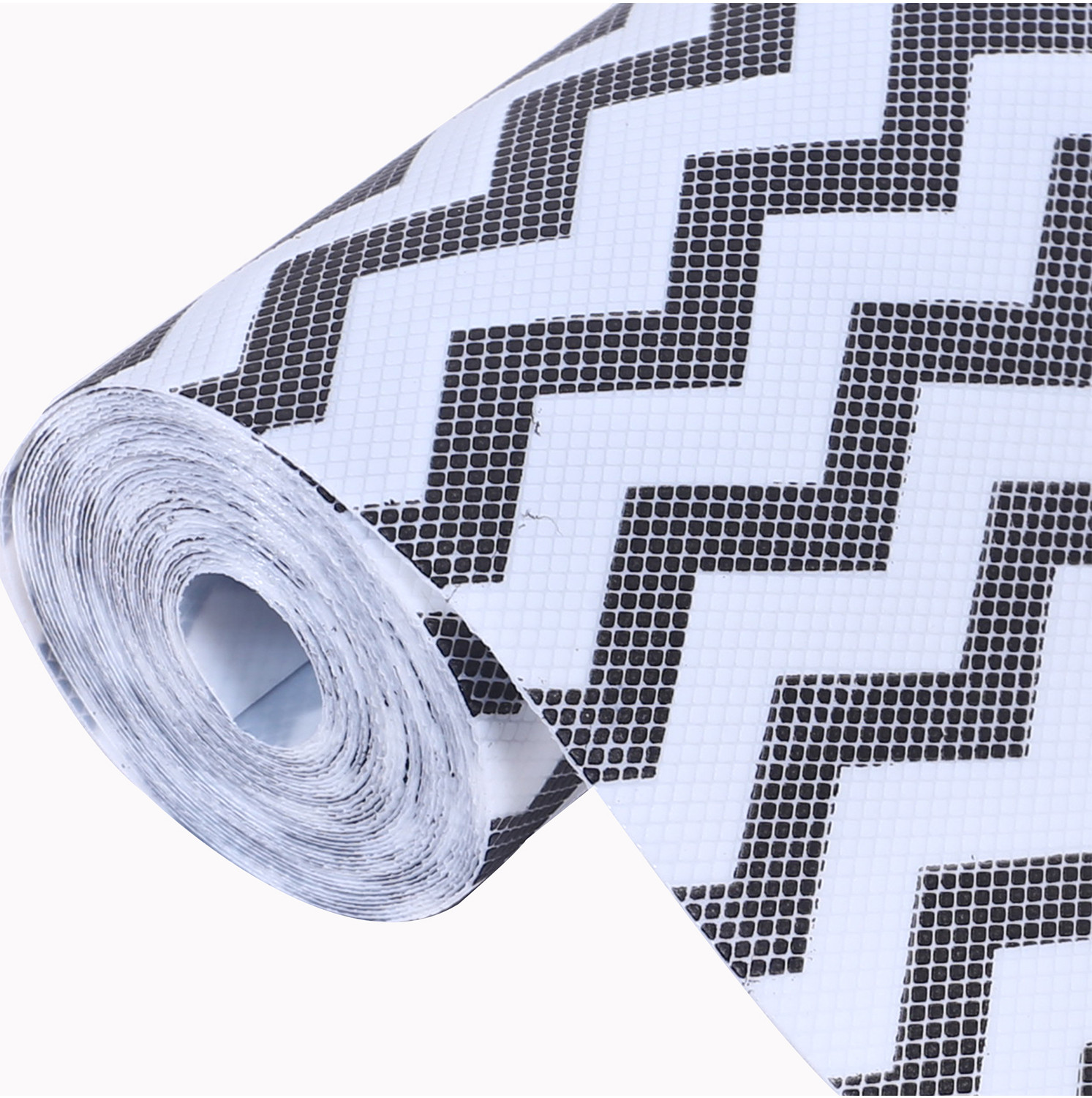 Kuber Industries Shelf Liner  EVA Kitchen Cabinet Shelf Mat  Anti-Slip Bathroom Mat  Fridge Mat  Table Mat  Zig Zag Design Wardrobe Mat  15 Meter  Black