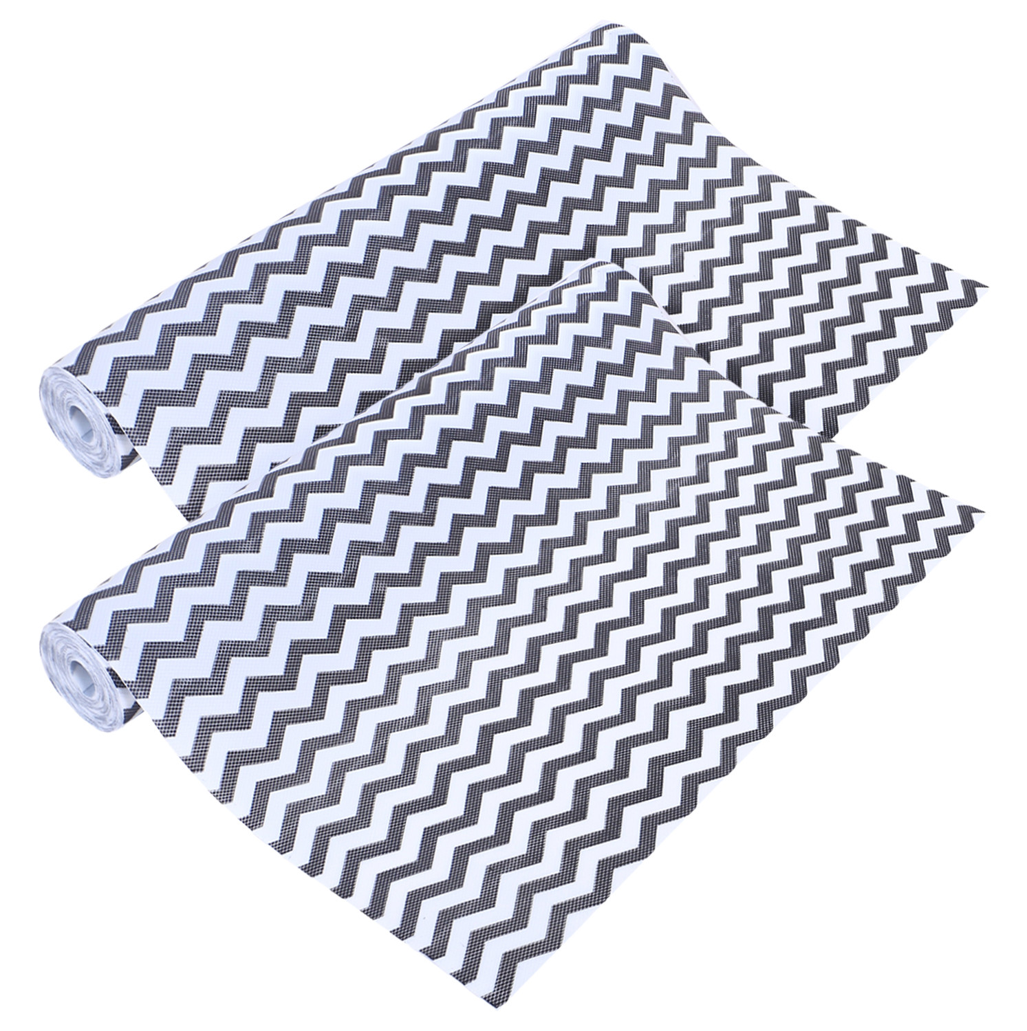 Kuber Industries Shelf Liner  EVA Kitchen Cabinet Shelf Mat  Anti-Slip Bathroom Mat  Fridge Mat  Table Mat  Zig Zag Design Wardrobe Mat  15 Meter  Black