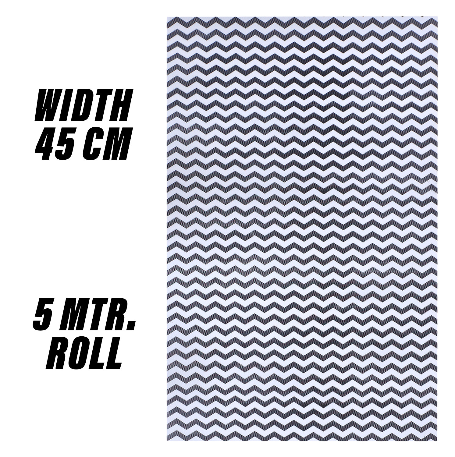 Kuber Industries Shelf Liner  EVA Kitchen Cabinet Shelf Mat  Anti-Slip Bathroom Mat  Fridge Mat  Table Mat  Zig Zag Design Wardrobe Mat  5 Meter  Black