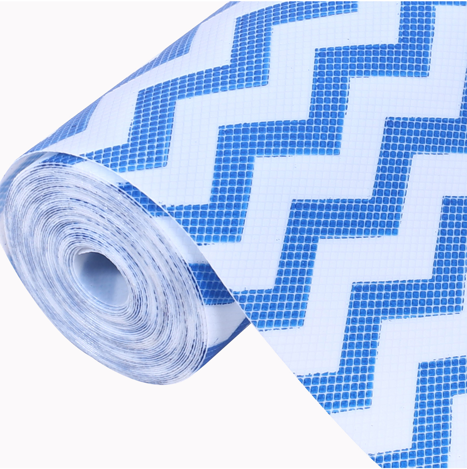 Kuber Industries Shelf Liner  EVA Kitchen Cabinet Shelf Mat  Anti-Slip Bathroom Mat  Fridge Mat  Table Mat  Zig Zag Design Wardrobe Mat  3 Meter  Blue