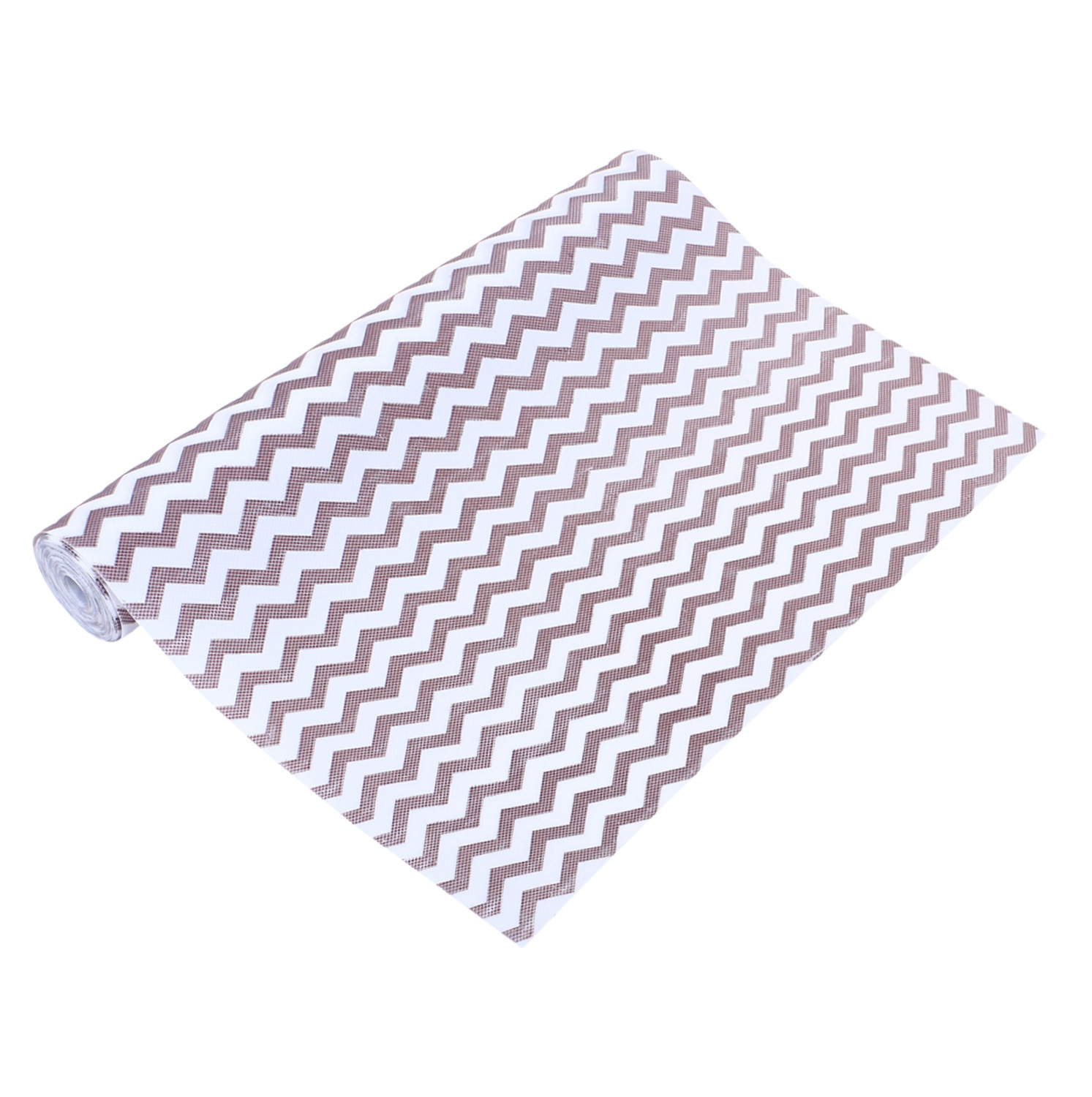 Kuber Industries Shelf Liner  EVA Kitchen Cabinet Shelf Mat  Anti-Slip Bathroom Mat  Fridge Mat  Table Mat  Zig Zag Design Wardrobe Mat  3 Meter  Brown