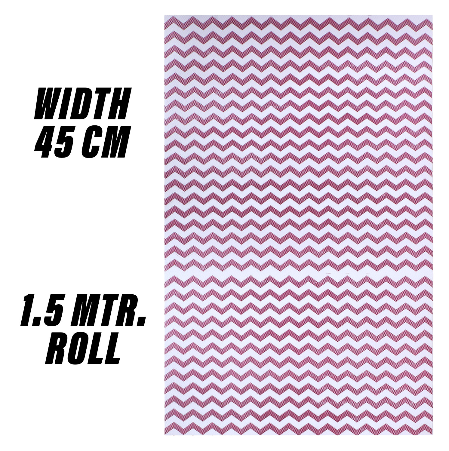Kuber Industries Shelf Liner  EVA Kitchen Cabinet Shelf Mat  Anti-Slip Bathroom Mat  Fridge Mat  Table Mat  Zig Zag Design Wardrobe Mat  15 Meter  Pink